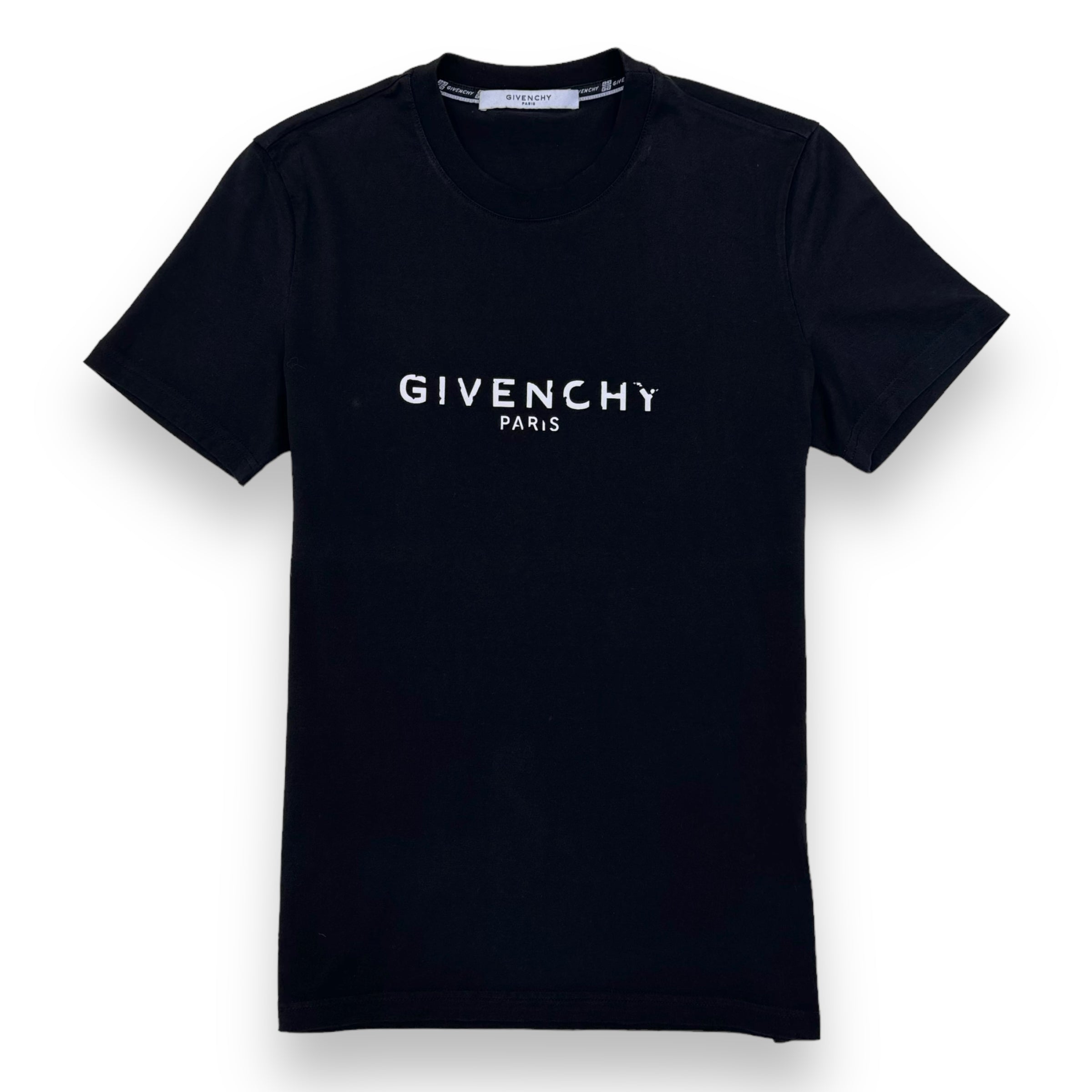 GIVENCHY LOGO COTTON T-SHIRT BLACK XS