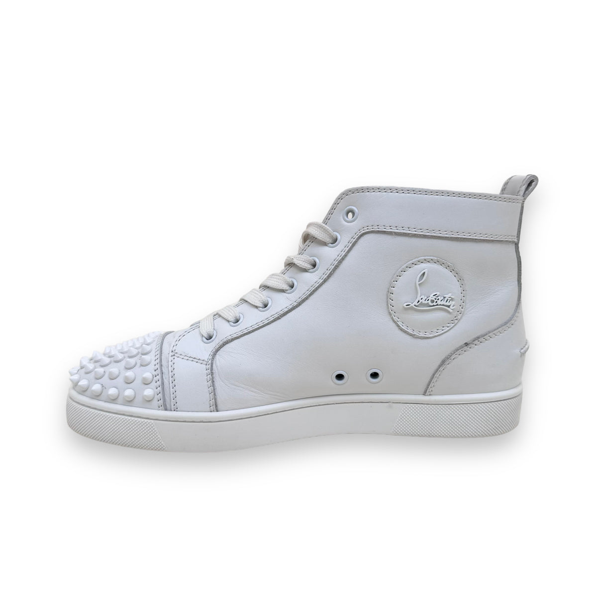 CHRISTIAN LOUBOUTIN HIGH TOP SNEAKERS WHITE UK6.5