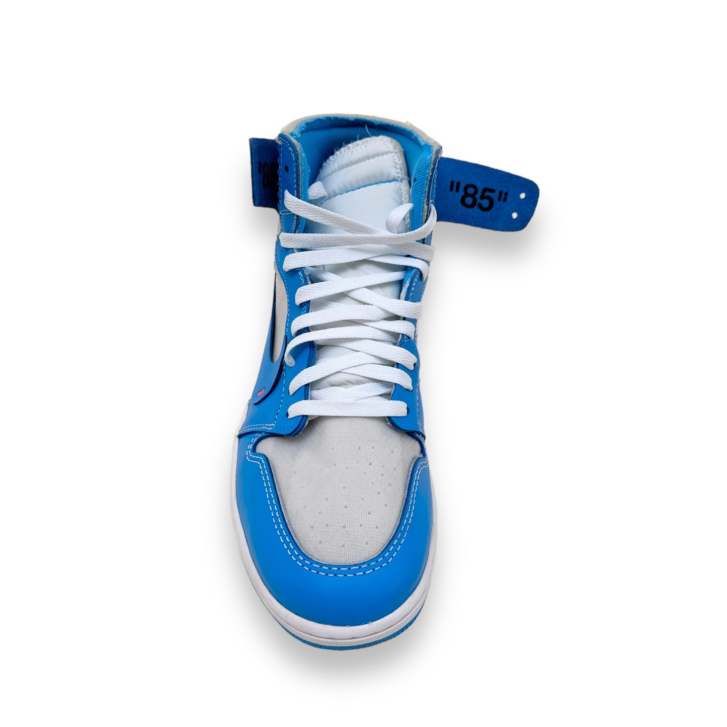 NIKE X OFF-WHITE JORDAN 1 HIGH UNIVERSITY BLUE UNC SNEAKER UK11