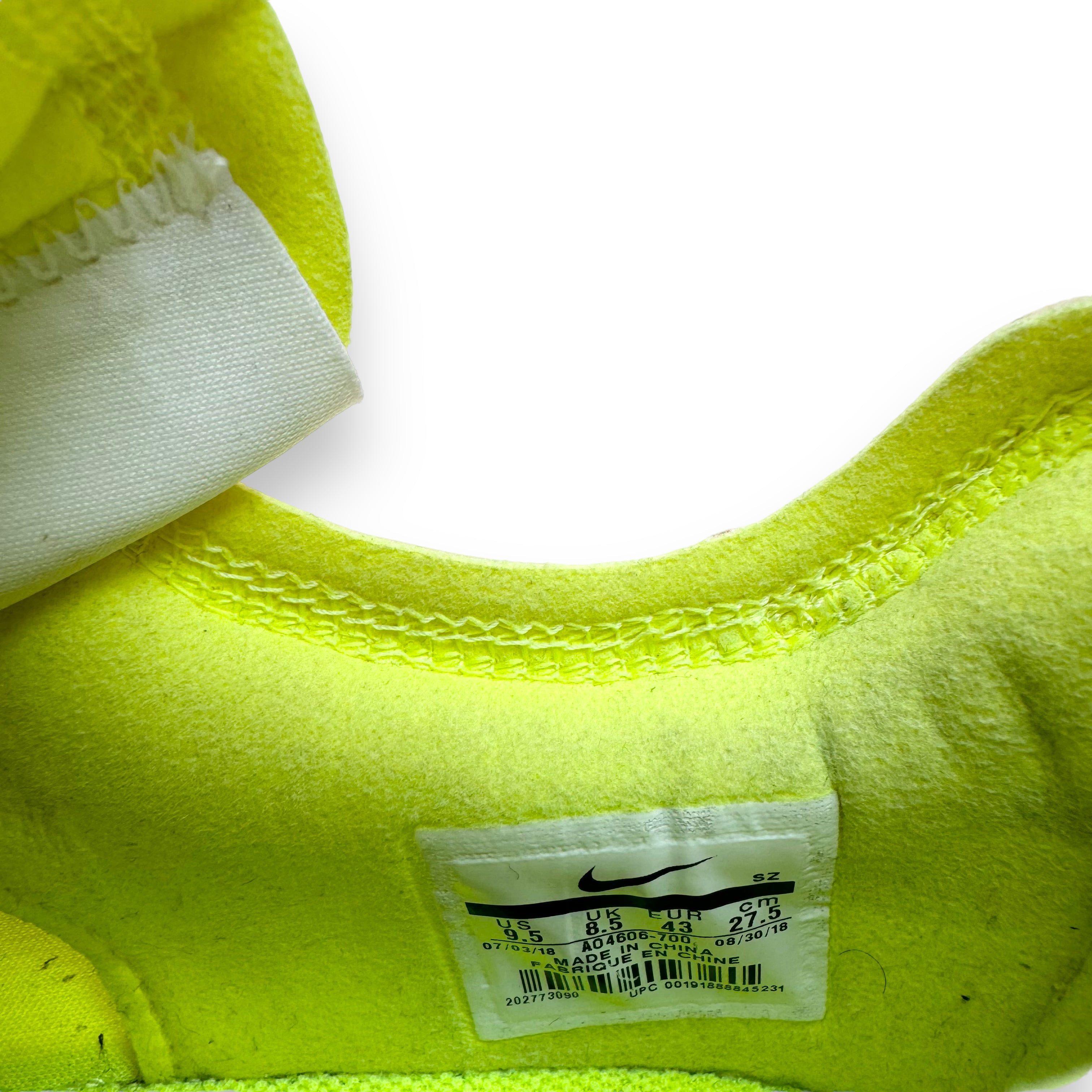 NIKE AIRFORCE 1 LOW X OFF-WHITE SNEAKERS VOLT UK8.5