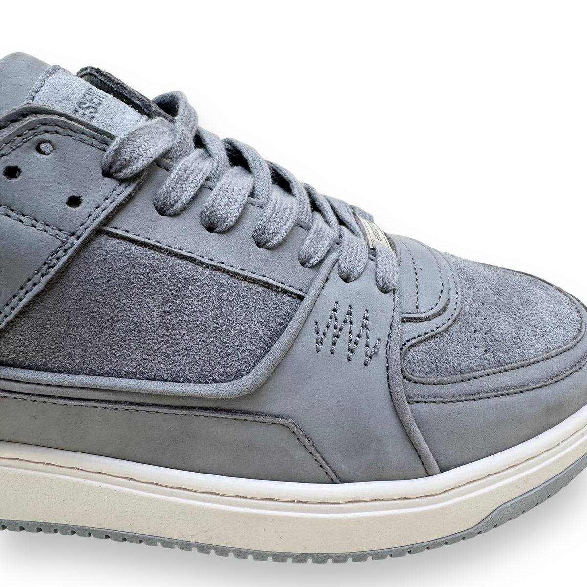REPRESENT APEX LOW TOP SUEDE SNEAKERS GREY UK12