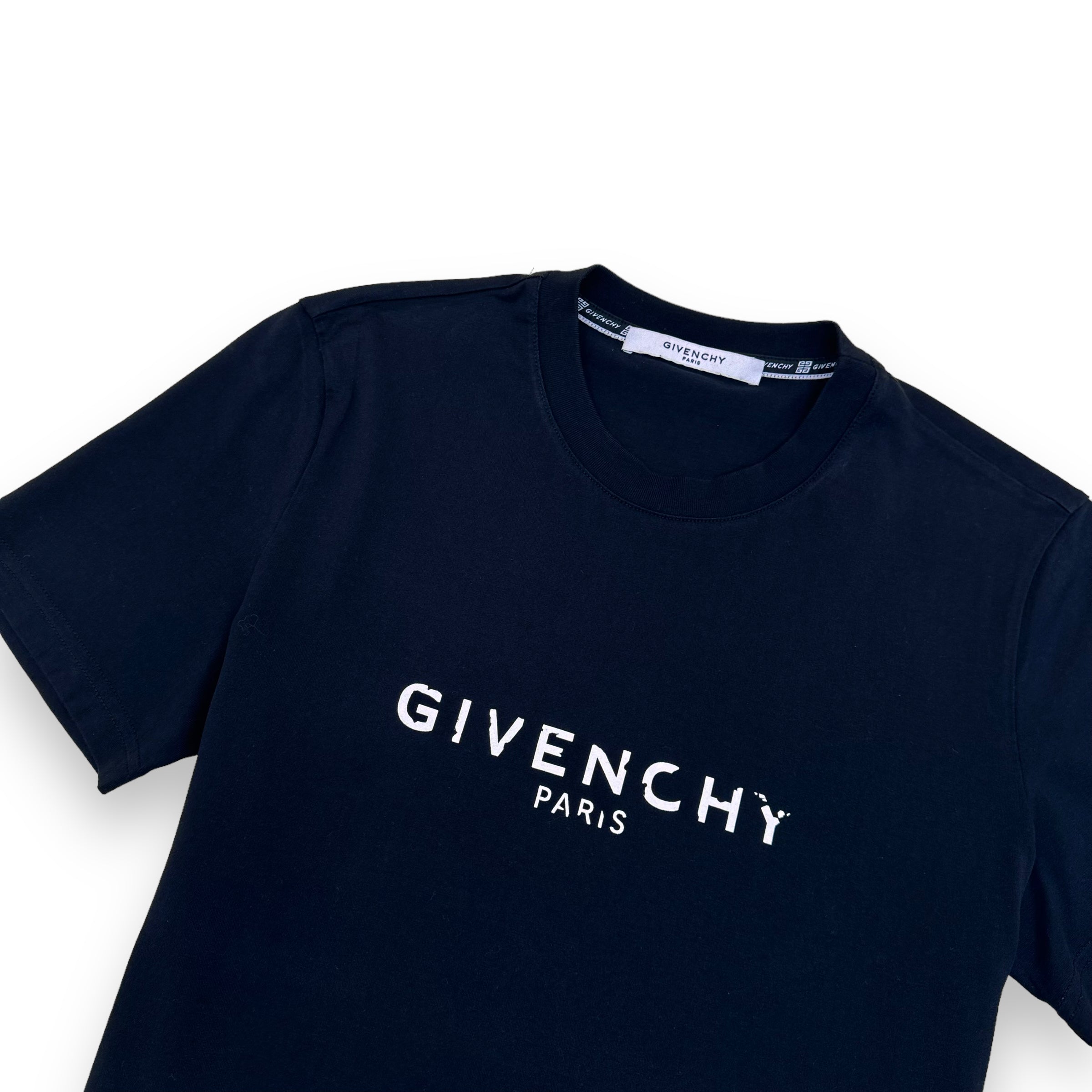 GIVENCHY LOGO COTTON T-SHIRT BLACK XS