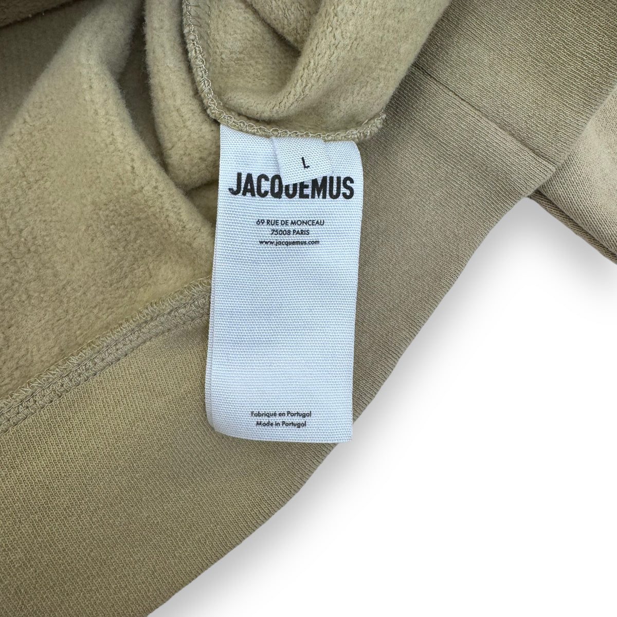 JACQUEMUS LOGO EMBROIDERED SWEATSHIRT BEIGE L