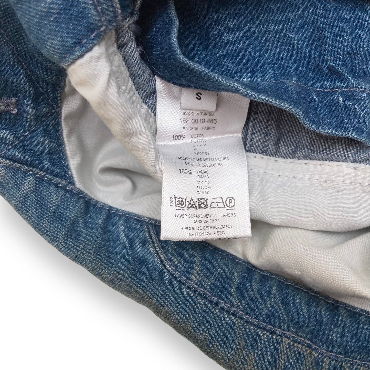 GIVENCHY STUDDED DENIM JACKET BLUE S