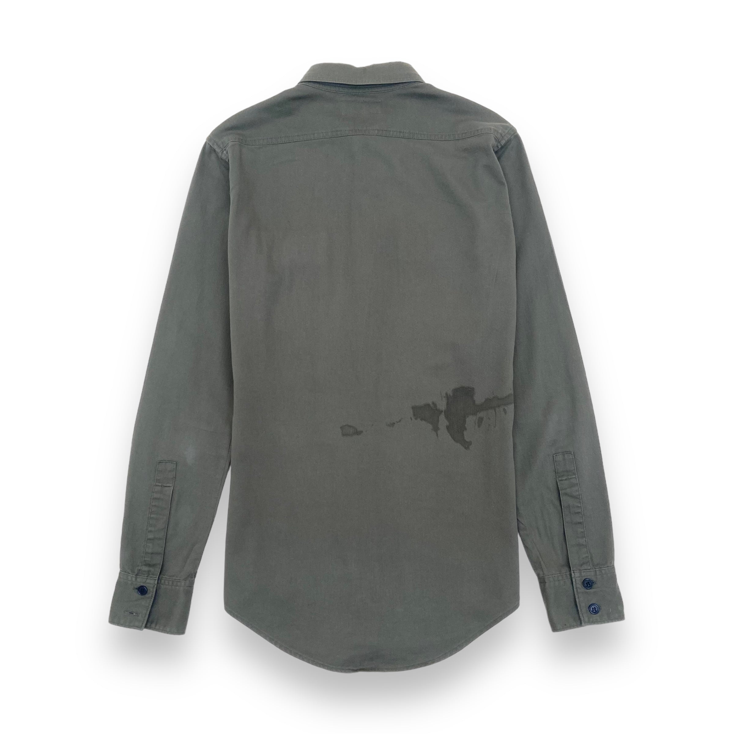 SAINT LAURENT JAPANESE DENIM SHIRT GREEN S