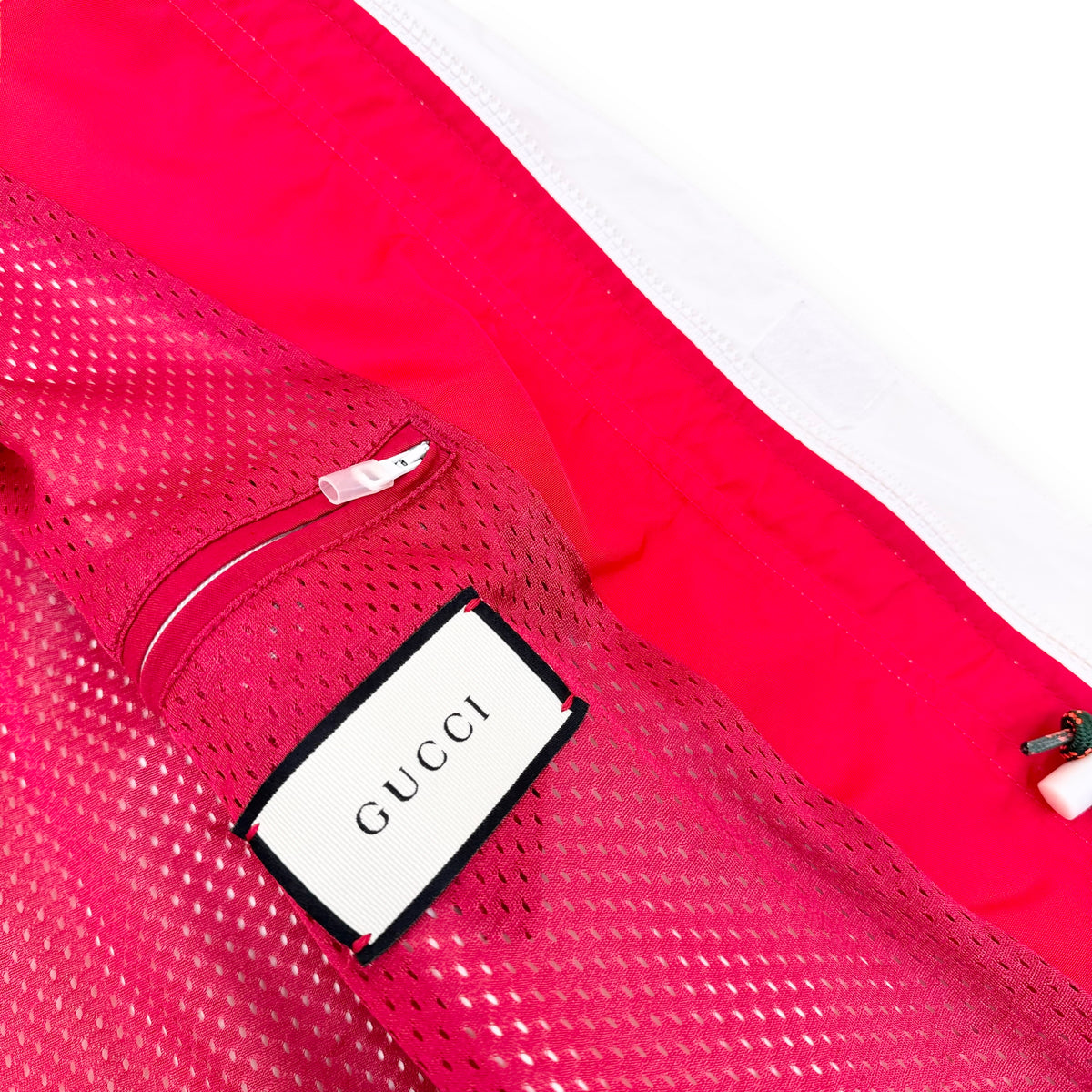 GUCCI COTTON CANVAS WINDBREAKER JACKET WHITE S