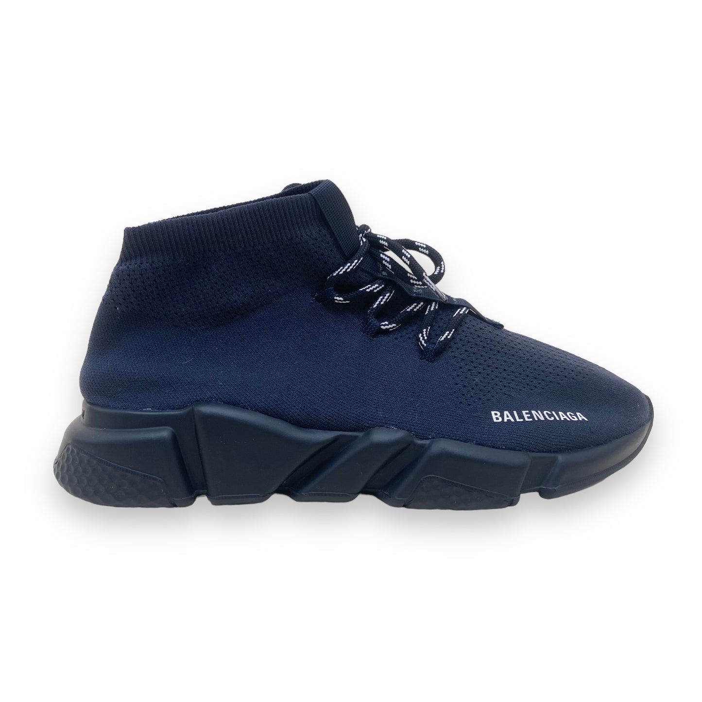 BALENCIAGA SPEED LACE UP SNEAKERS BLACK UK8