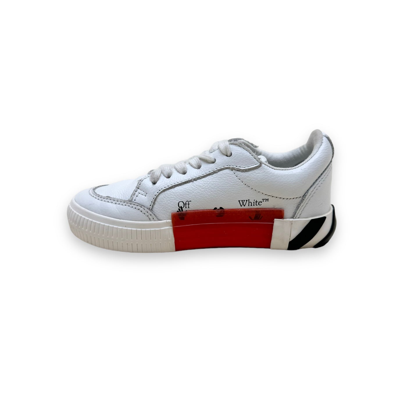 OFF-WHITE LOW TOP LEATHER SNEAKERS WHITE UK11