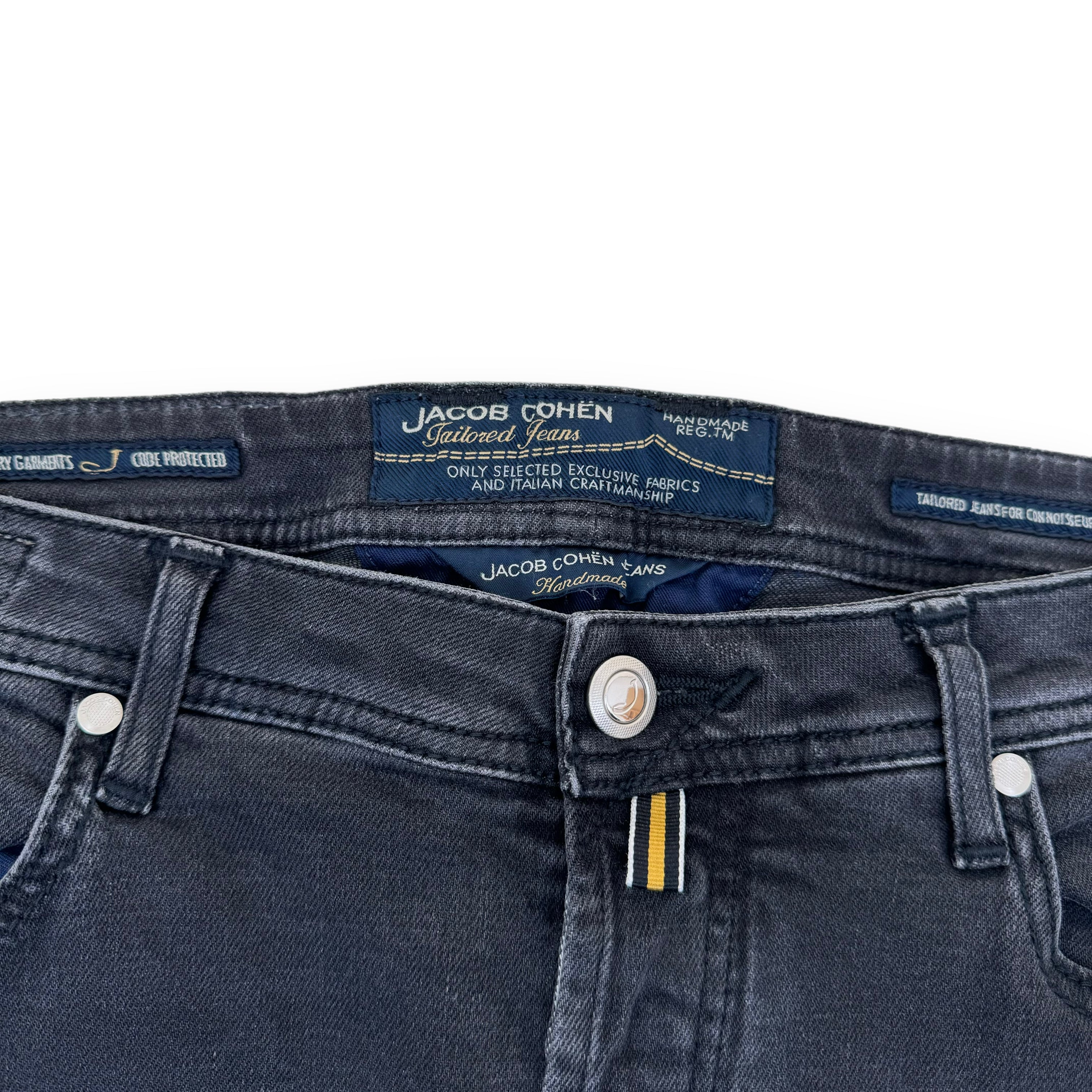 JACOB COHËN HANDMADE WASHED DENIM JEANS GREY 33W