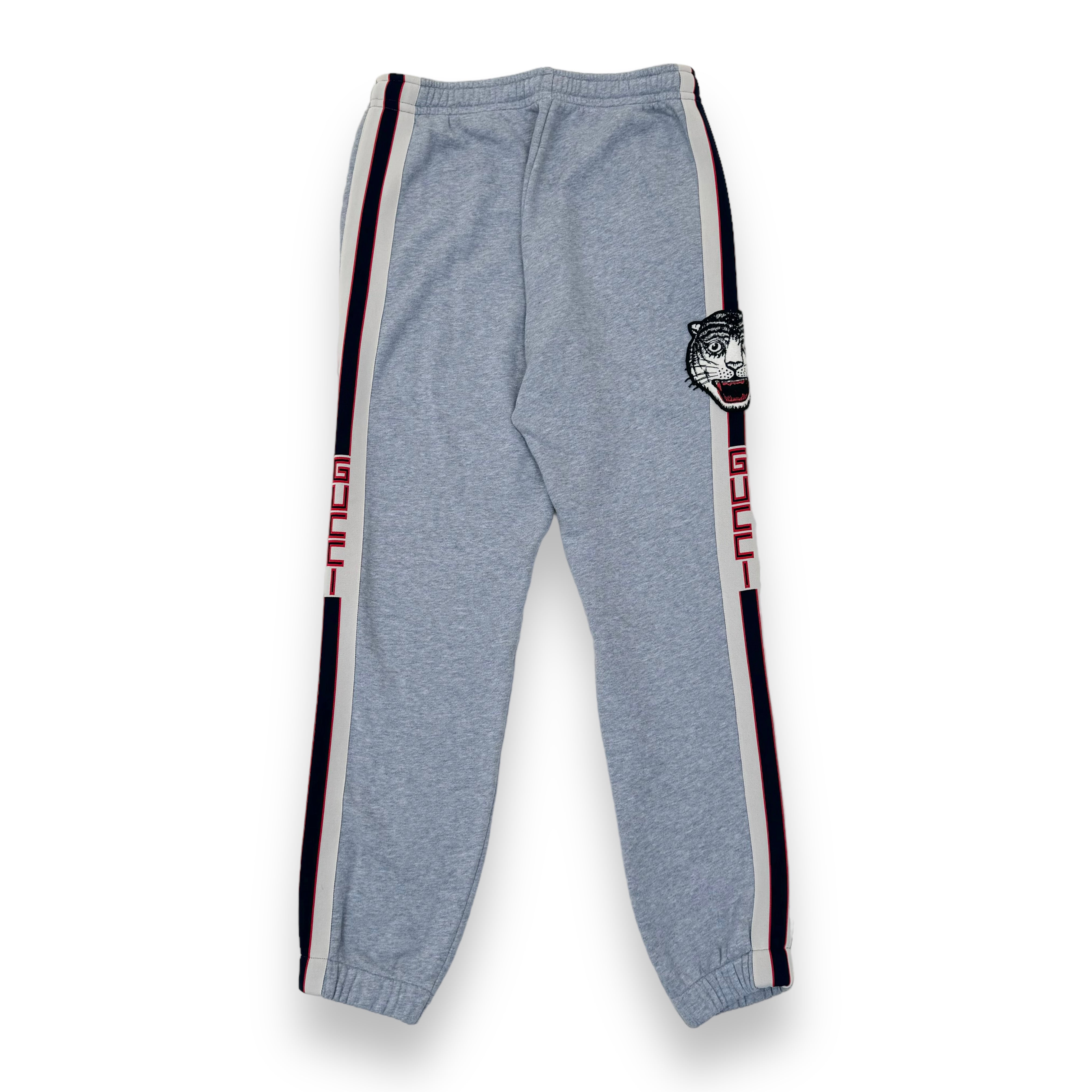 GUCCI WOLF MOTIF JERSEY SWEATPANTS GREY XL