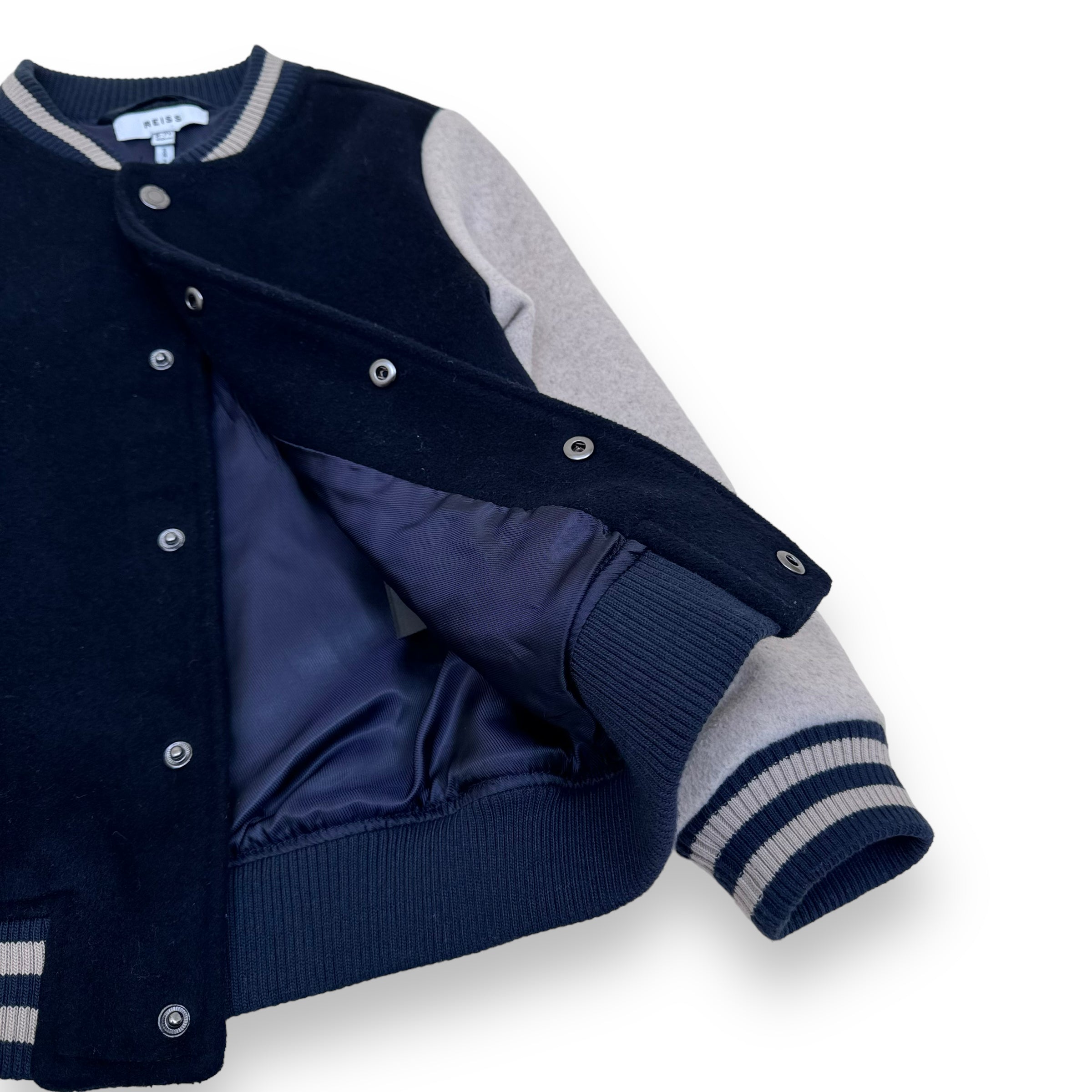 REISS WOOL BOMBER JACKET BLACK AGE7