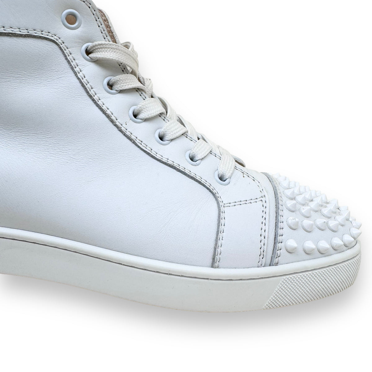 CHRISTIAN LOUBOUTIN HIGH TOP SNEAKERS WHITE UK6.5