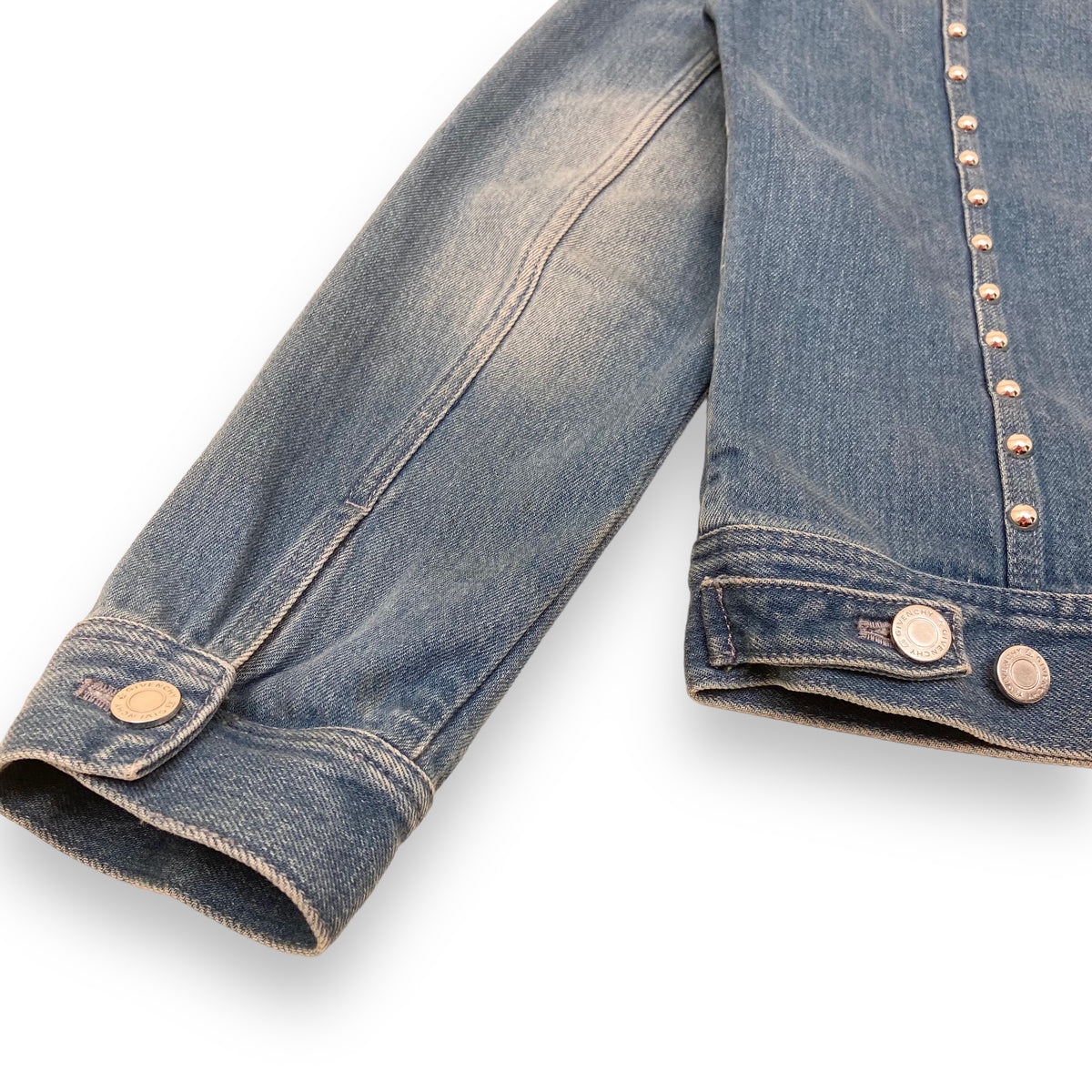 GIVENCHY STUDDED DENIM JACKET BLUE S