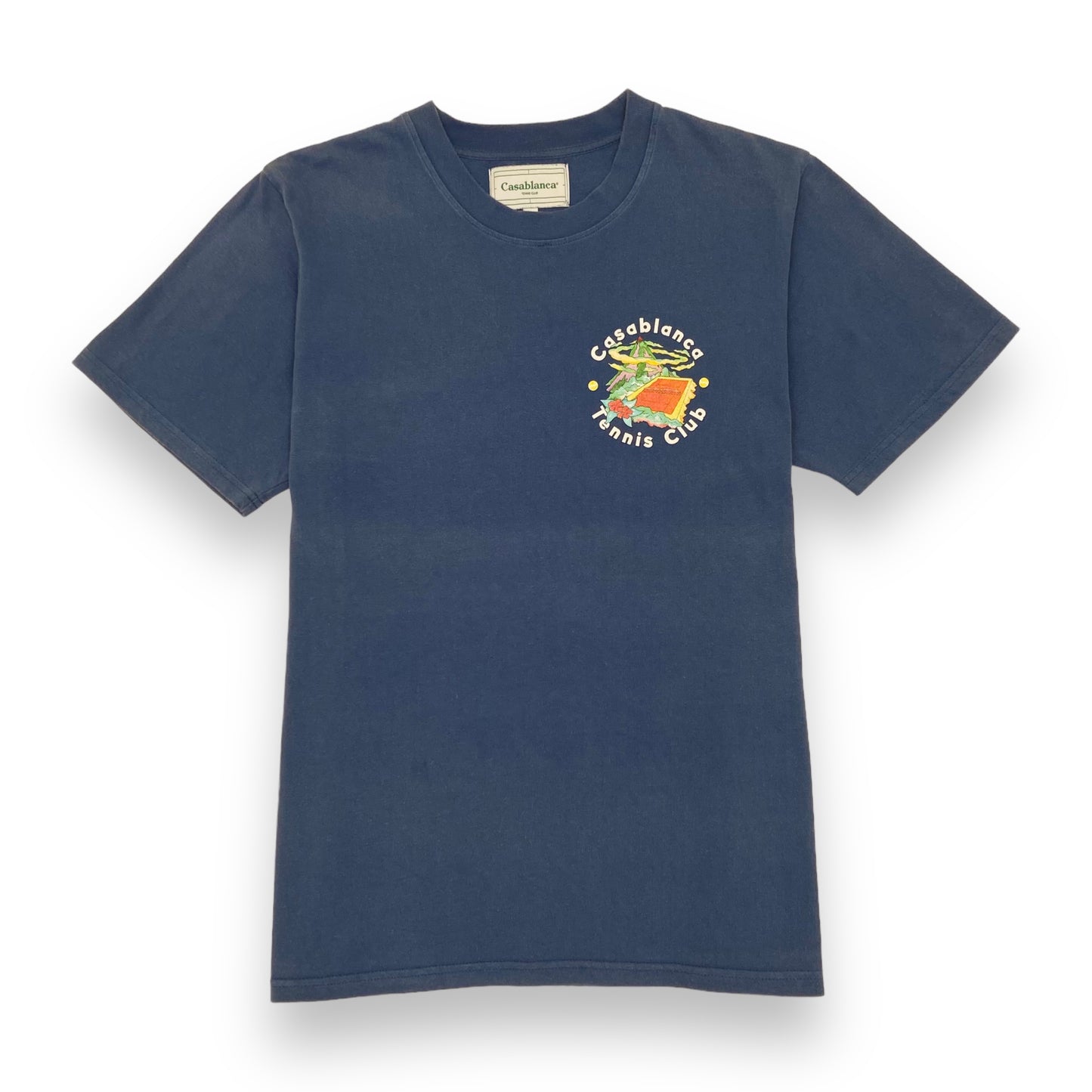 CASABLANCA TENNIS CLUB T-SHIRT NAVY L