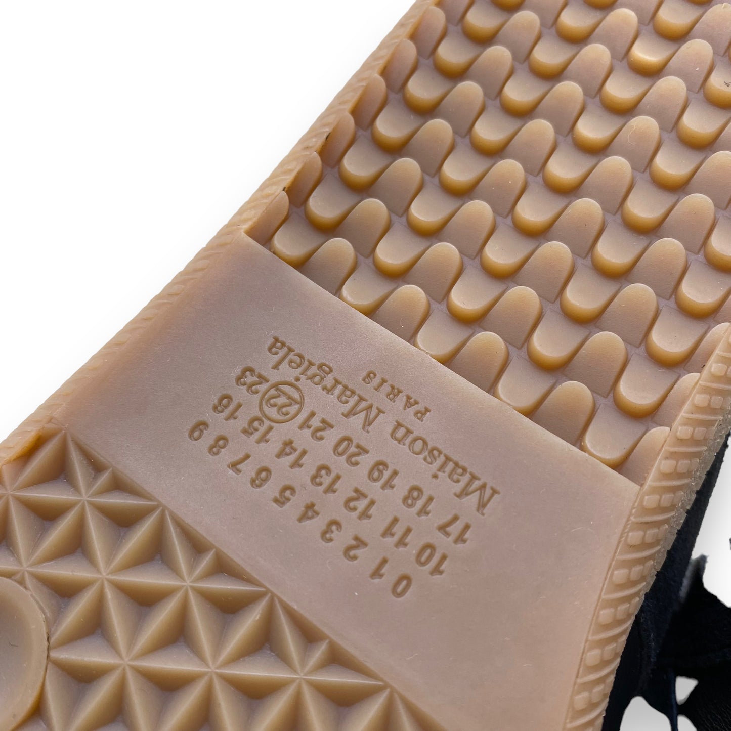 MAISON MARGIELA REPLICA LOW-TOP LEATHER / SUEDE SNEAKERS BLACK UK10