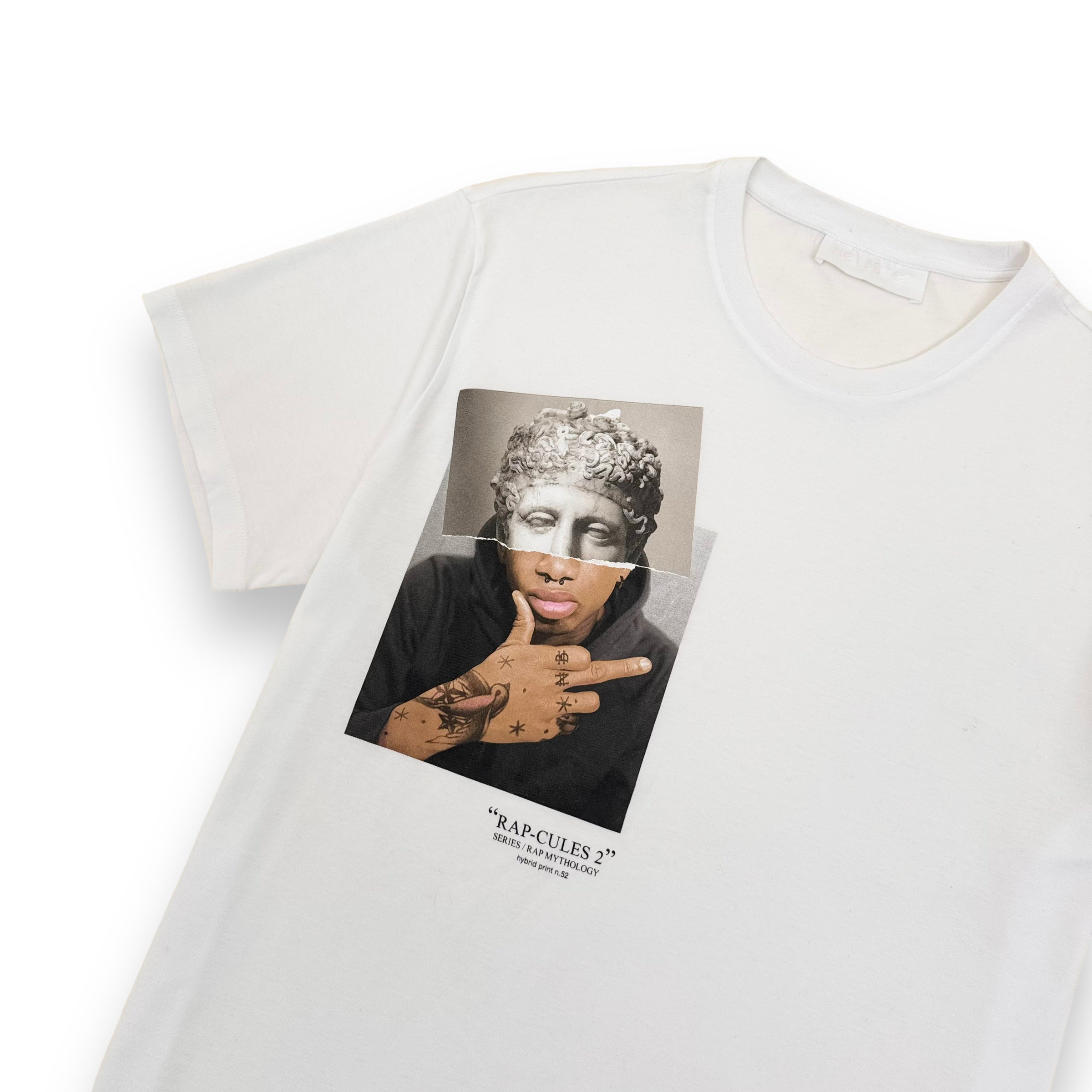 NEIL BARRETT COTTON ‘RAP CULES 2’ T-SHIRT WHITE L