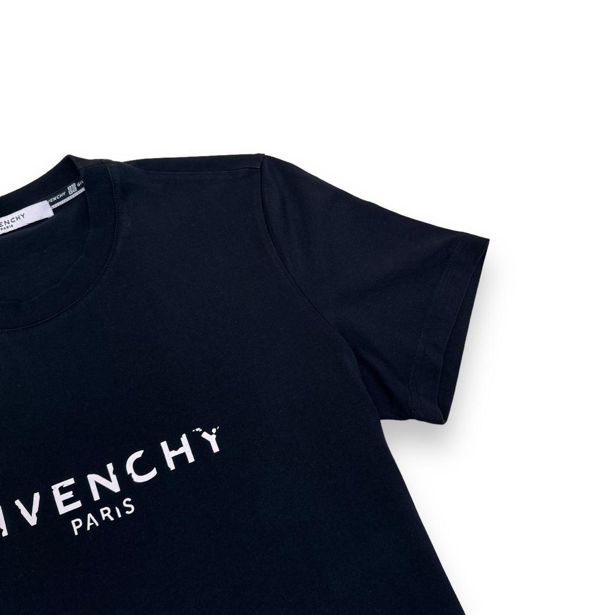 GIVENCHY LOGO COTTON T-SHIRT BLACK XS