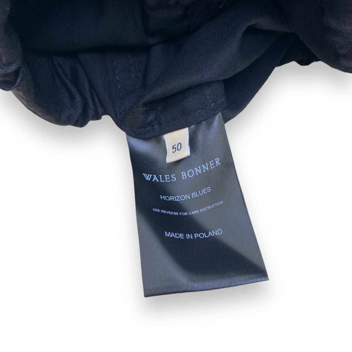 WALES BONNER WRINKLE LINEN XALAM SHORTS BLACK L