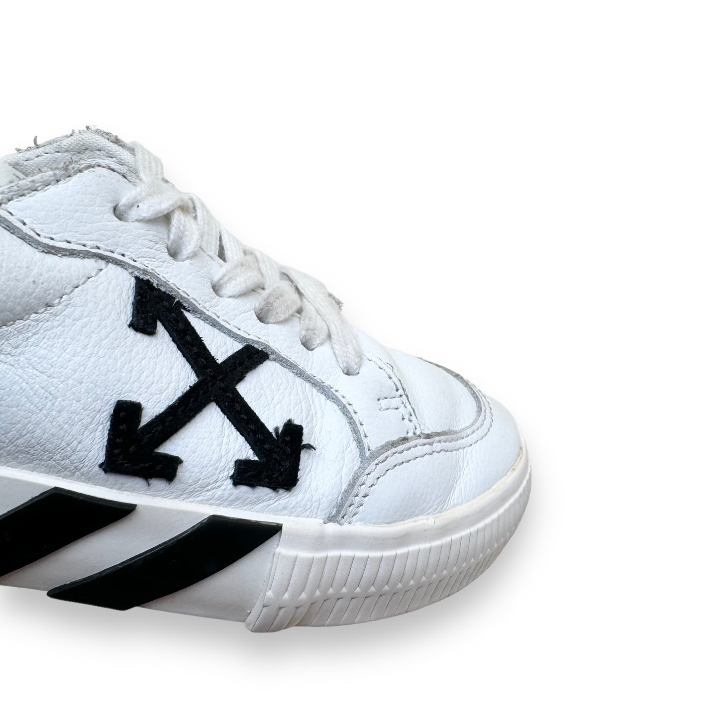 OFF-WHITE LOW TOP LEATHER SNEAKERS WHITE UK11