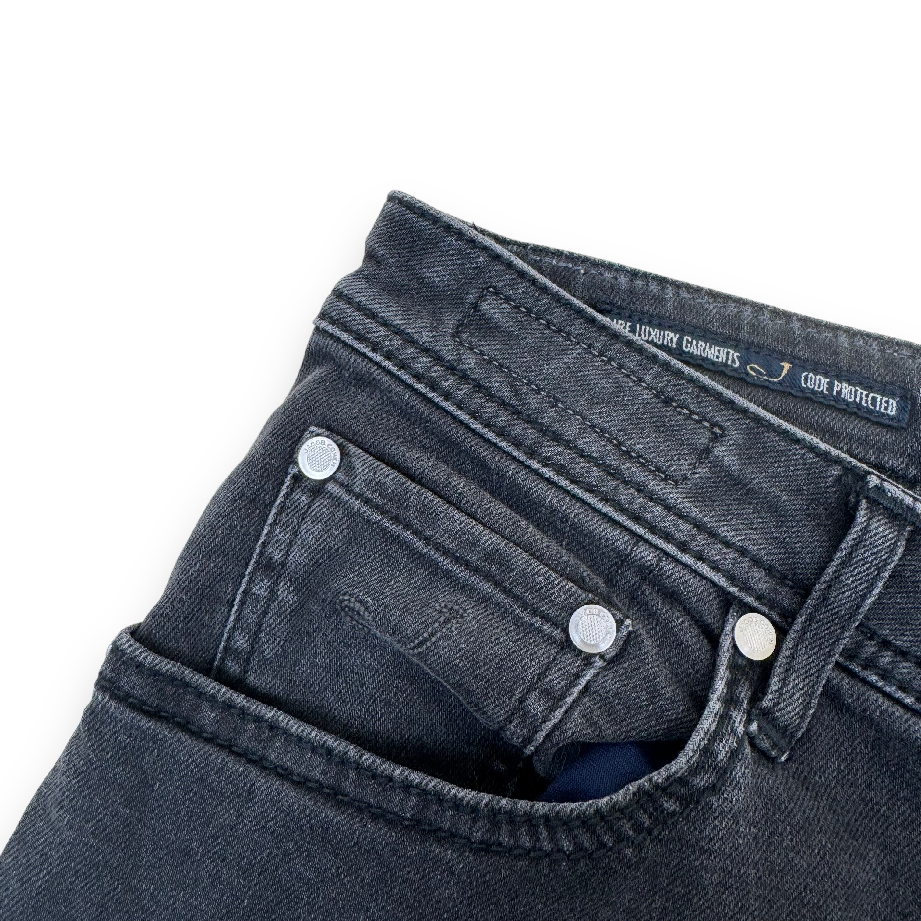 JACOB COHËN HANDMADE WASHED DENIM JEANS GREY 33W