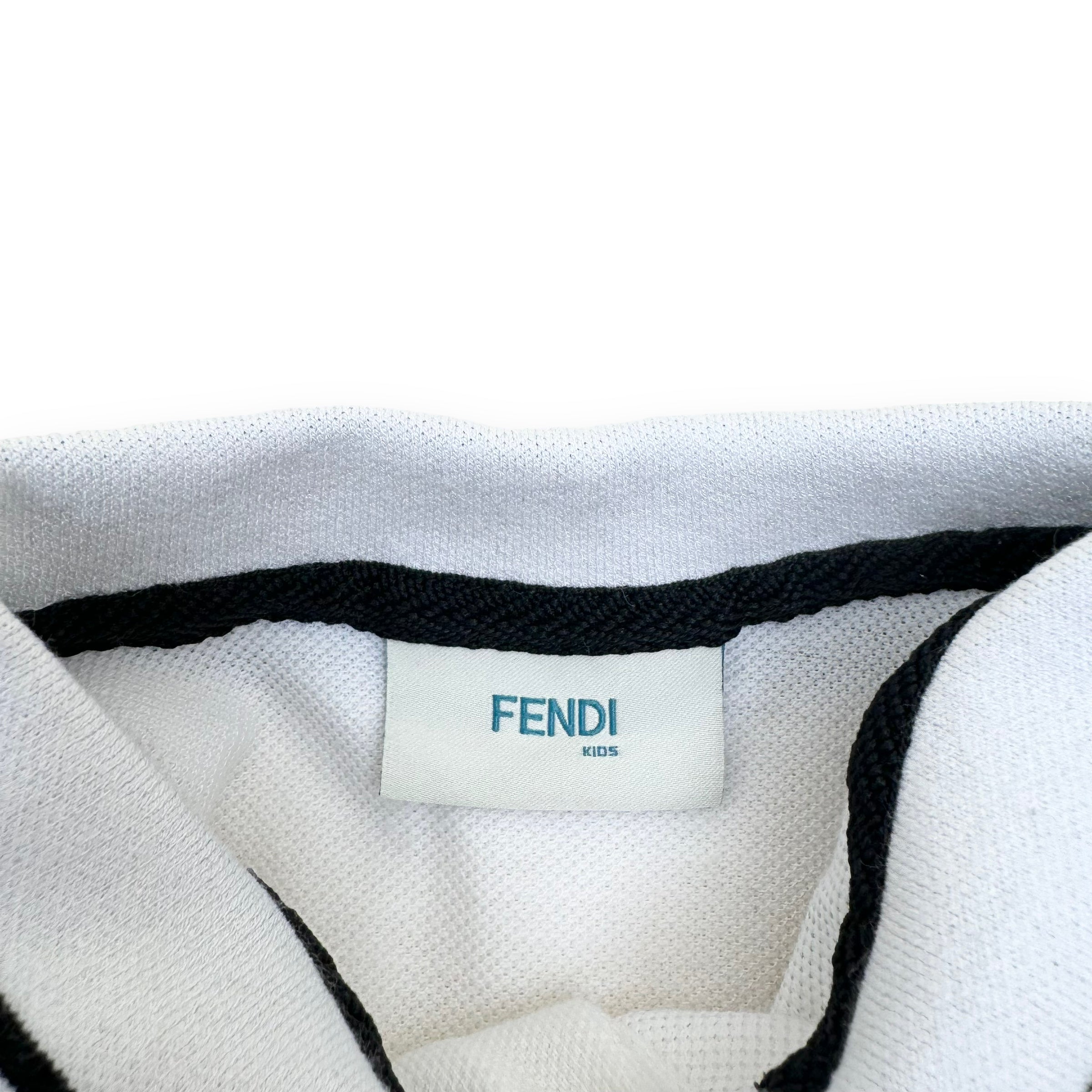 FENDI COTTON POLO SHIRT WHITE AGE4