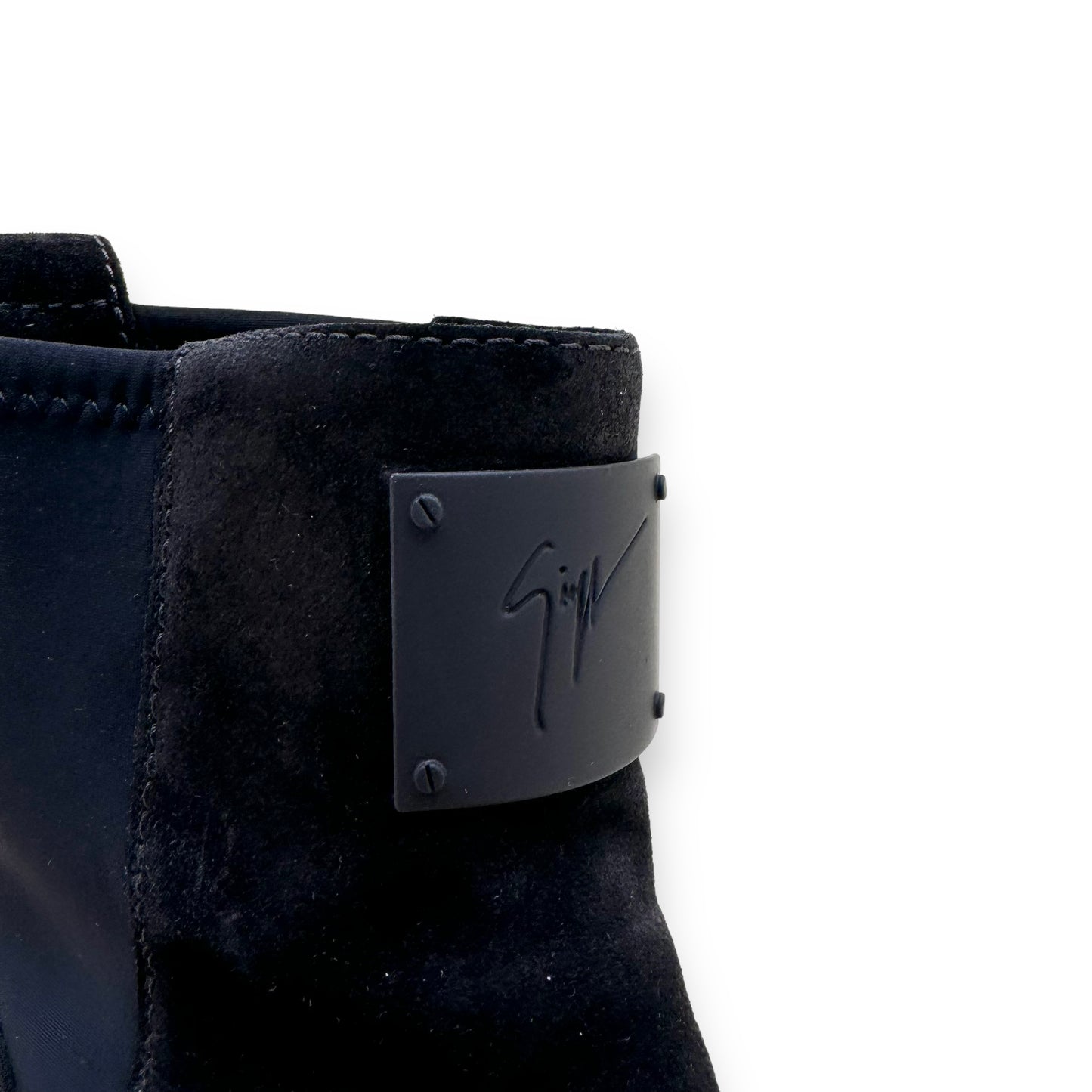 GIUSEPPE ZANOTTI SUEDE CHELSEA BOOTS BLACK UK6
