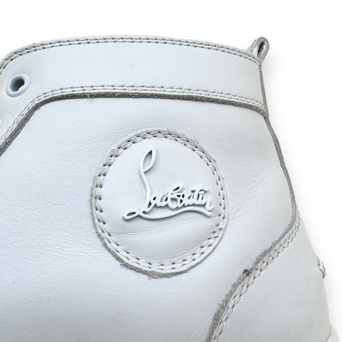 CHRISTIAN LOUBOUTIN HIGH TOP SNEAKERS WHITE UK6.5