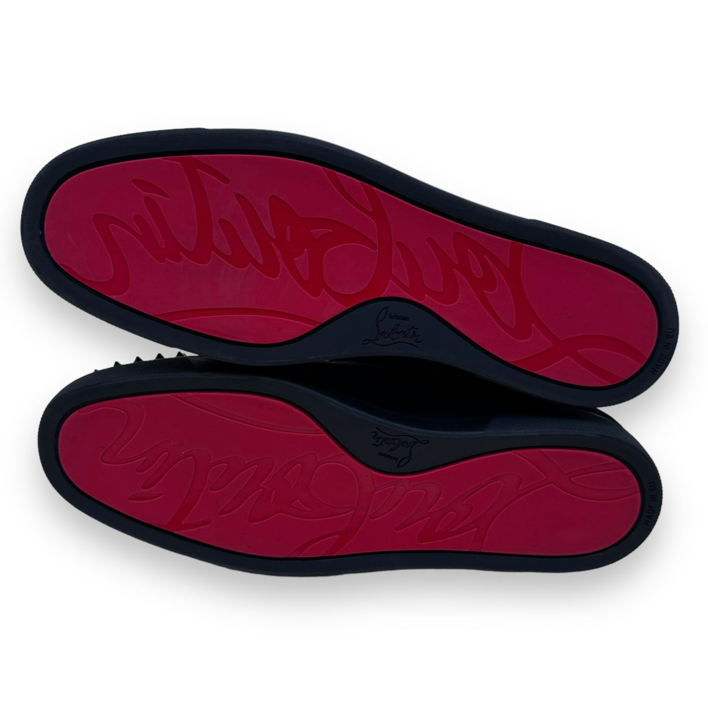 CHRISTIAN LOUBOUTIN SUEDE SPIKE SNEAKER BLACK UK11