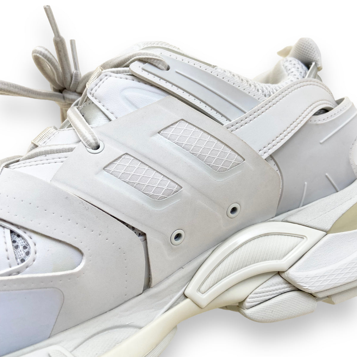 BALENCIAGA TRACK MESH AND NYLON SNEAKERS WHITE UK9