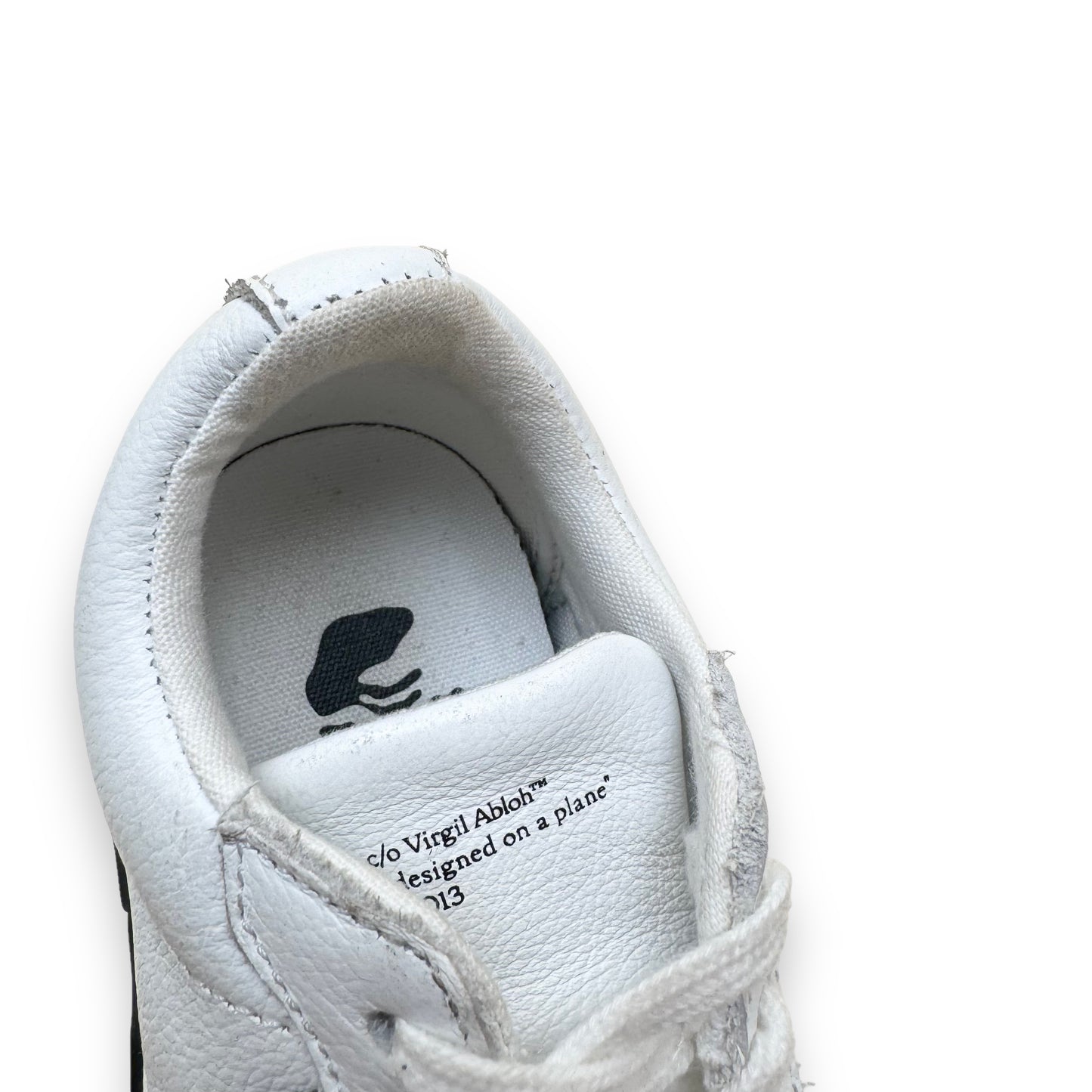 OFF-WHITE LOW TOP LEATHER SNEAKERS WHITE UK11