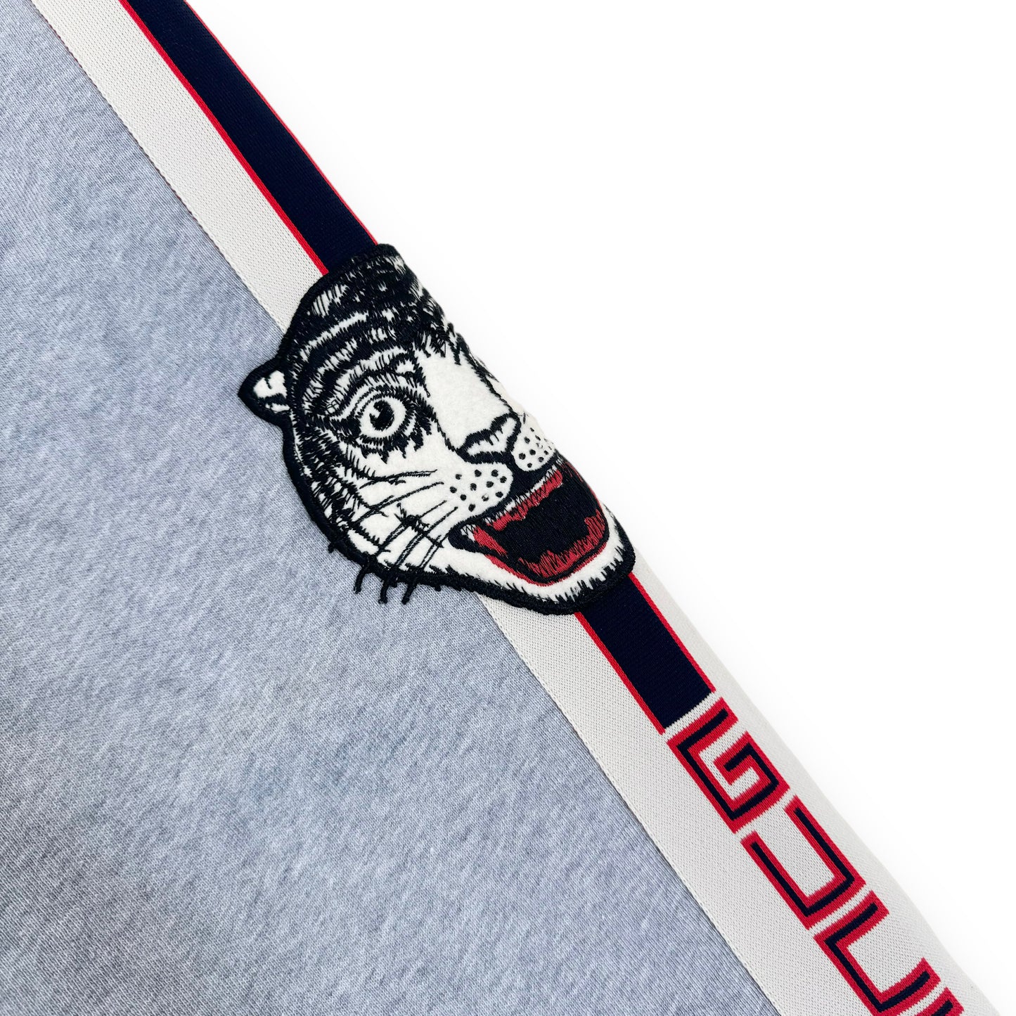 GUCCI WOLF MOTIF JERSEY SWEATPANTS GREY XL
