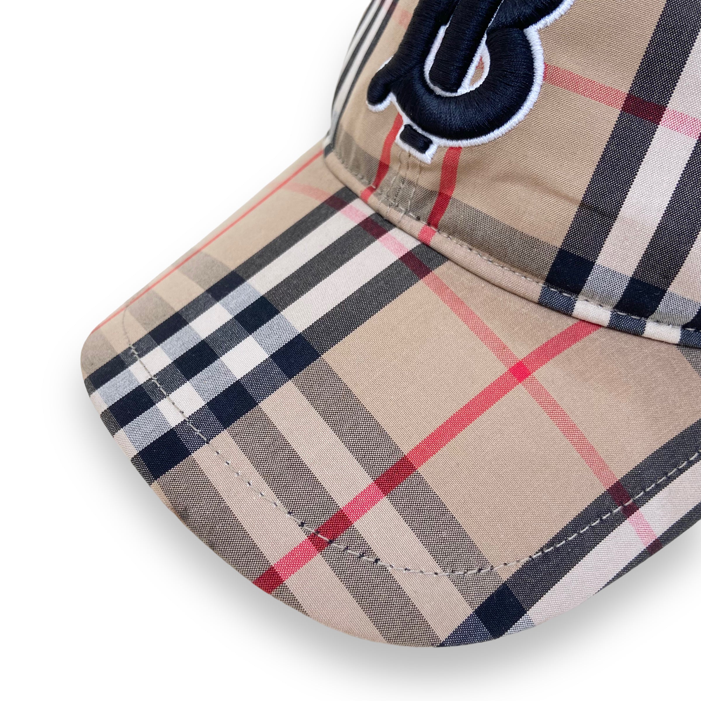 BURBERRY CHECKED BASEBALL CAP XL