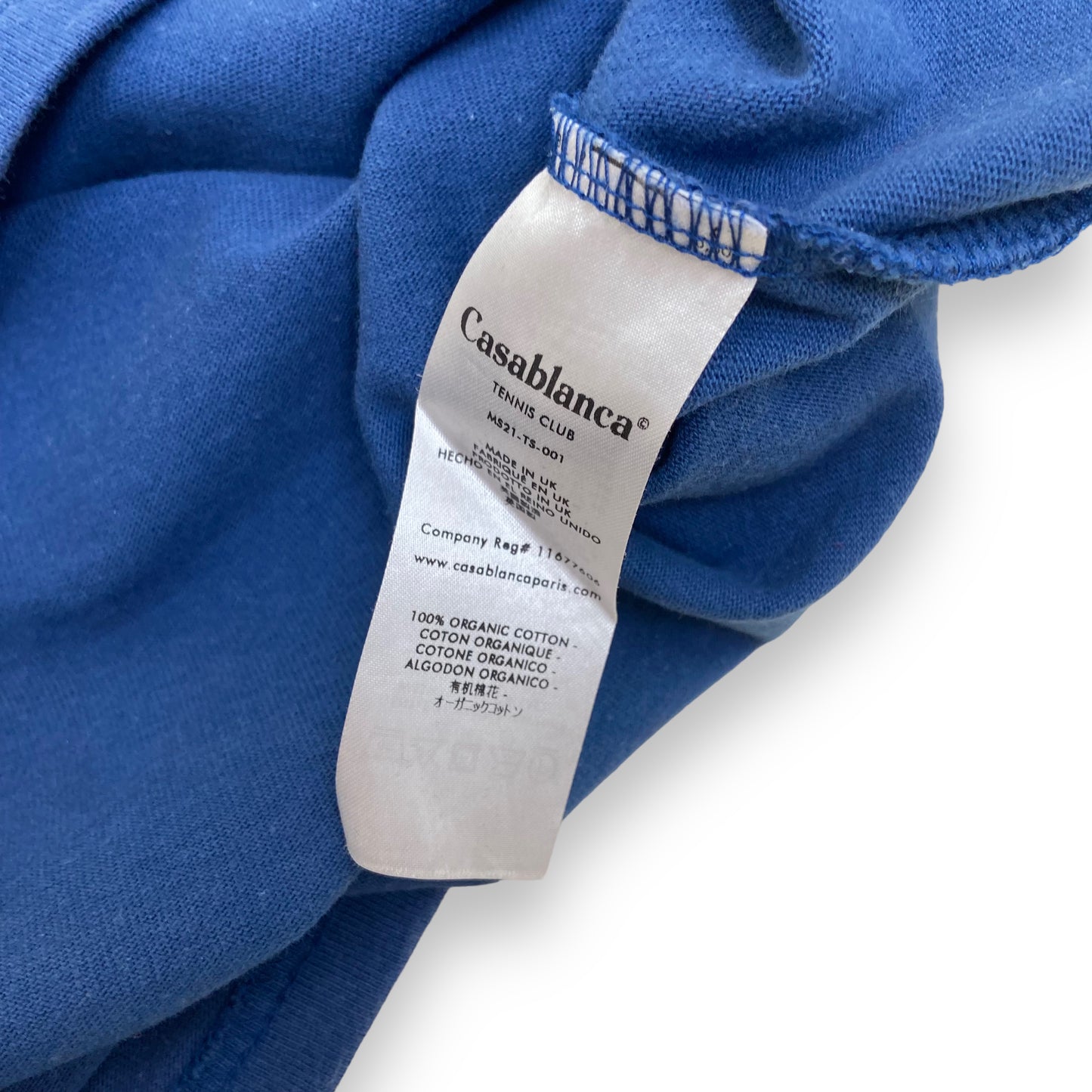 CASABLANCA TENNIS CLUB T-SHIRT NAVY L