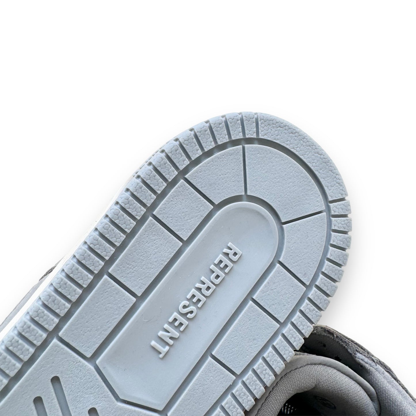 REPRESENT APEX LOW TOP SUEDE SNEAKERS GREY UK12