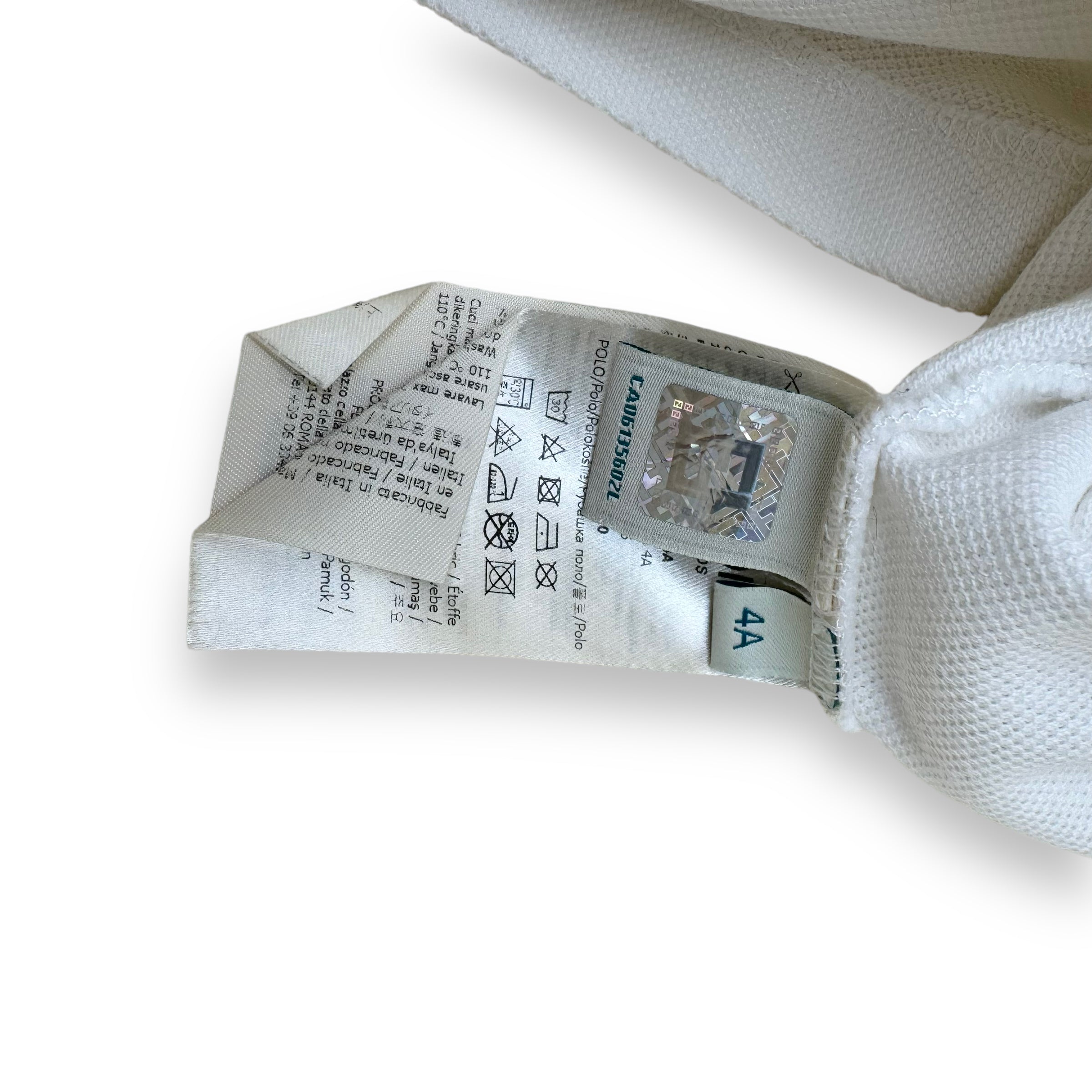 FENDI COTTON POLO SHIRT WHITE AGE4