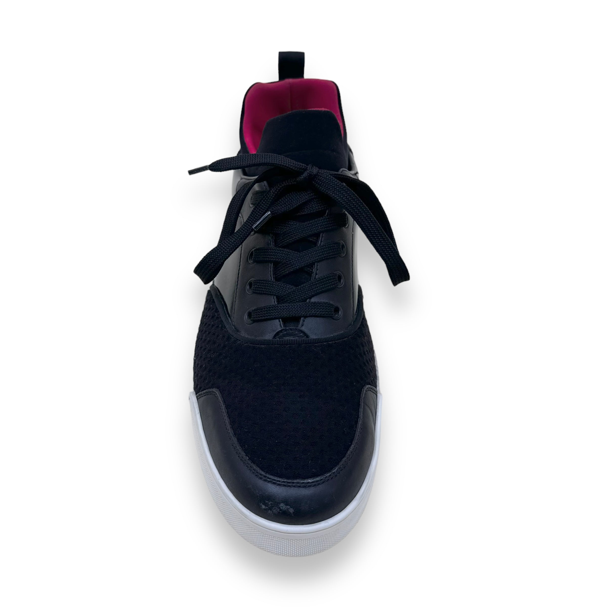 CHRISTIAN LOUBOUTIN AURELIEN LEATHER / MESH SNEAKER BLACK UK10
