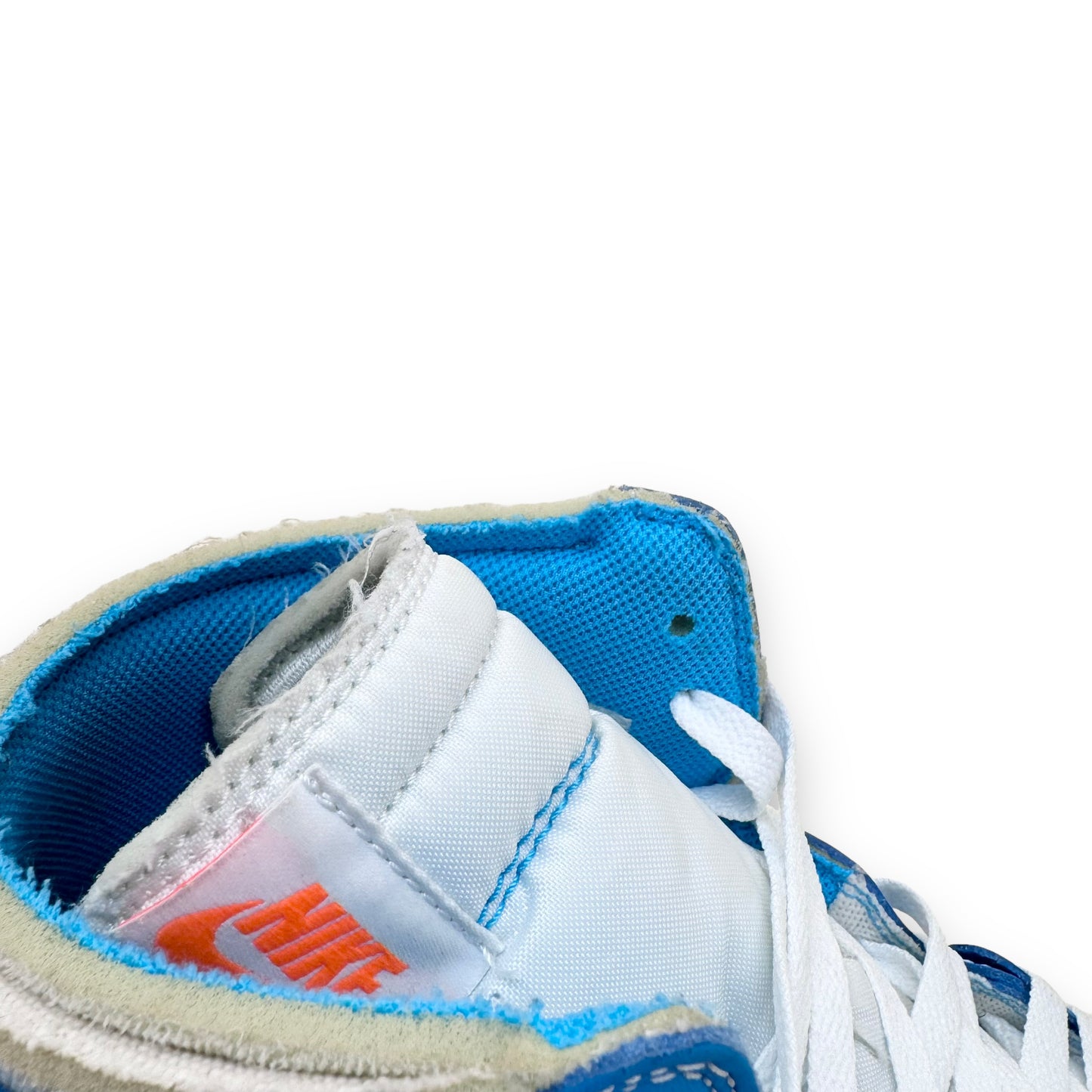 NIKE X OFF-WHITE JORDAN 1 HIGH UNIVERSITY BLUE UNC SNEAKER UK11
