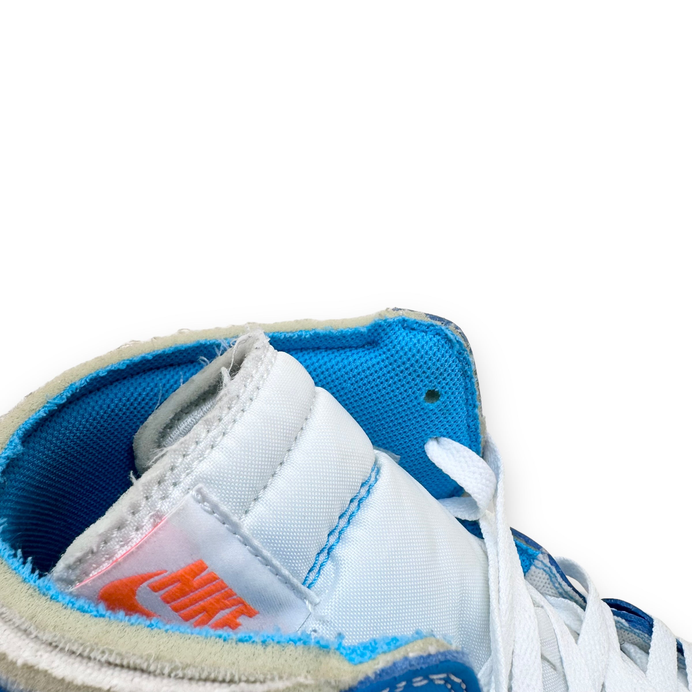 NIKE X OFF-WHITE JORDAN 1 HIGH UNIVERSITY BLUE UNC SNEAKER UK11