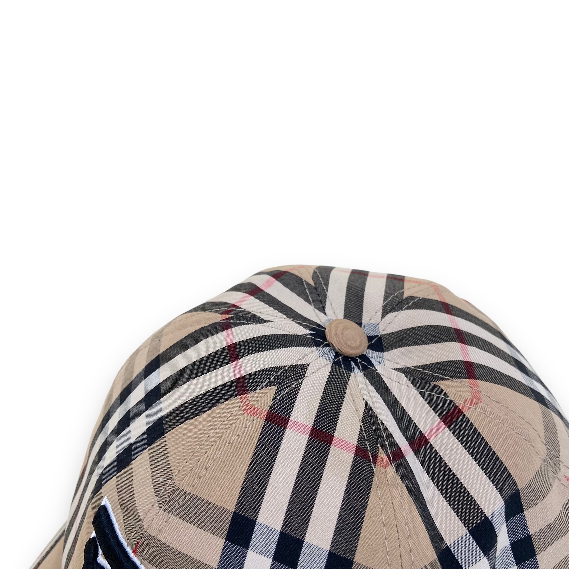 BURBERRY CHECKED BASEBALL CAP XL