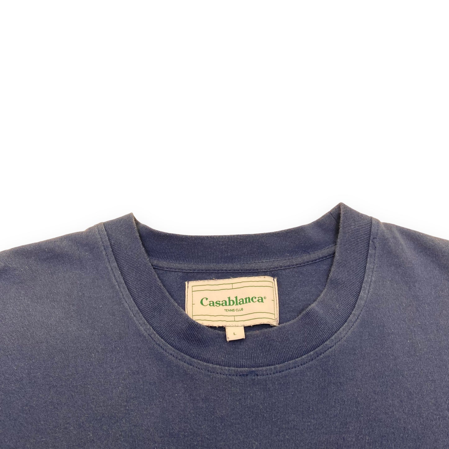 CASABLANCA TENNIS CLUB T-SHIRT NAVY L
