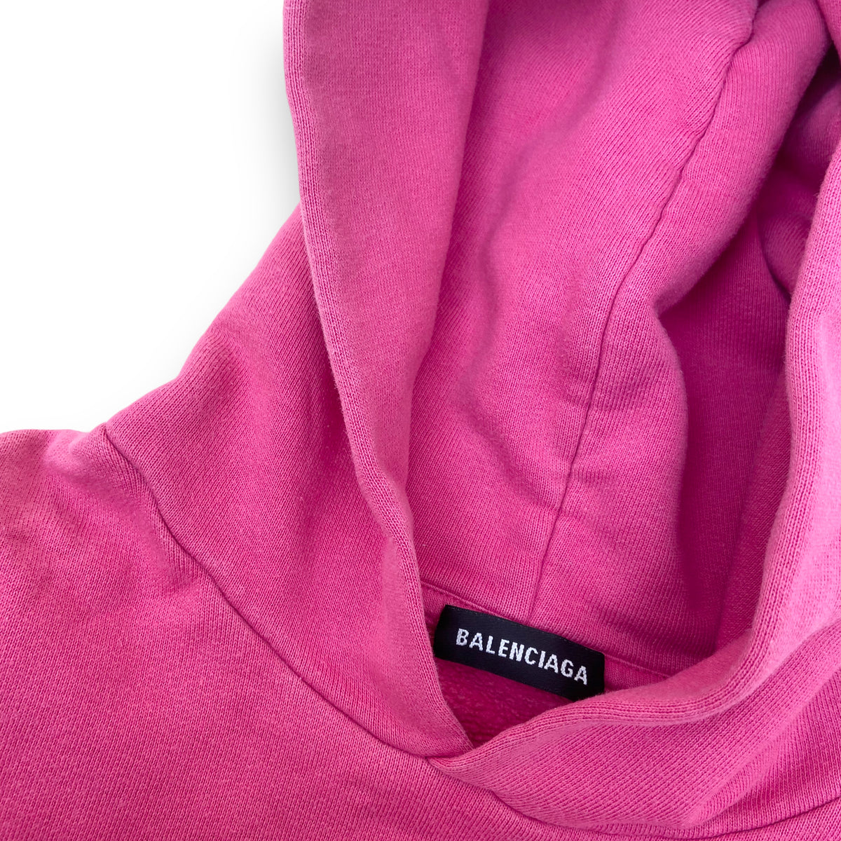 BALENCIAGA NEW LOGO HOODIE PINK AGE2