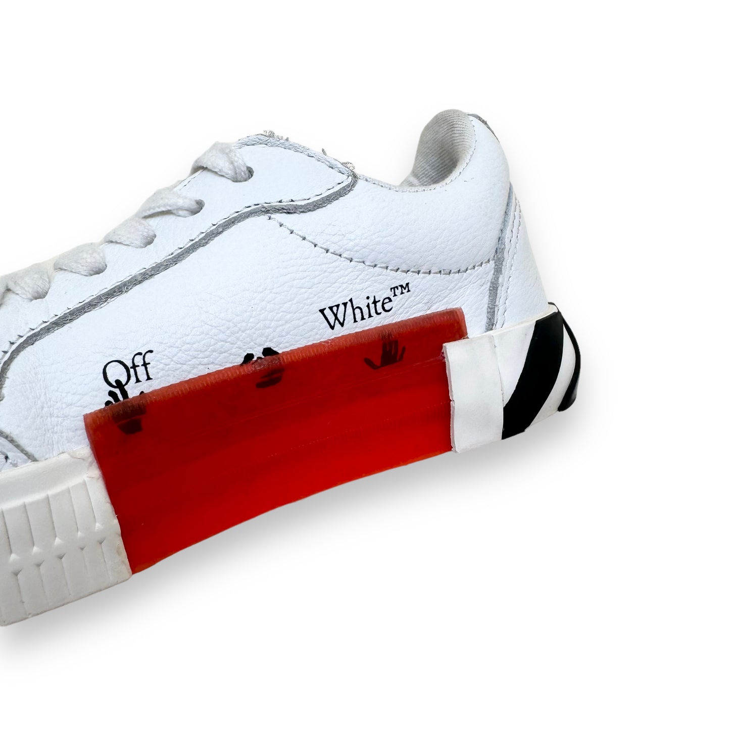 OFF-WHITE LOW TOP LEATHER SNEAKERS WHITE UK11