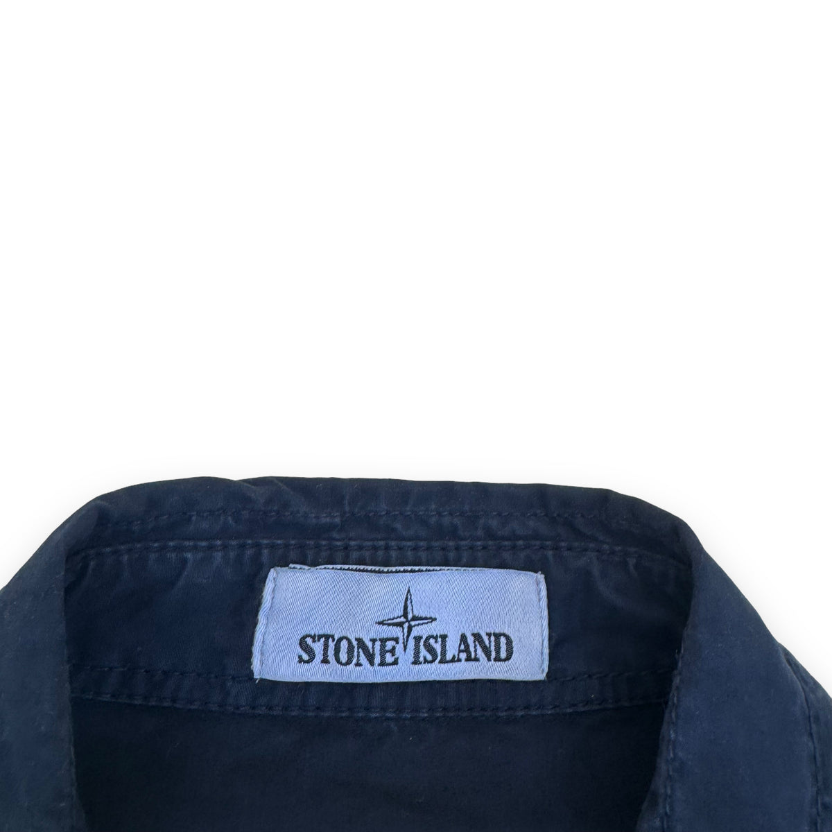 STONE ISLAND GARMENT DYED POCKET ZIP-UP OVERSHIRT NAVY XL