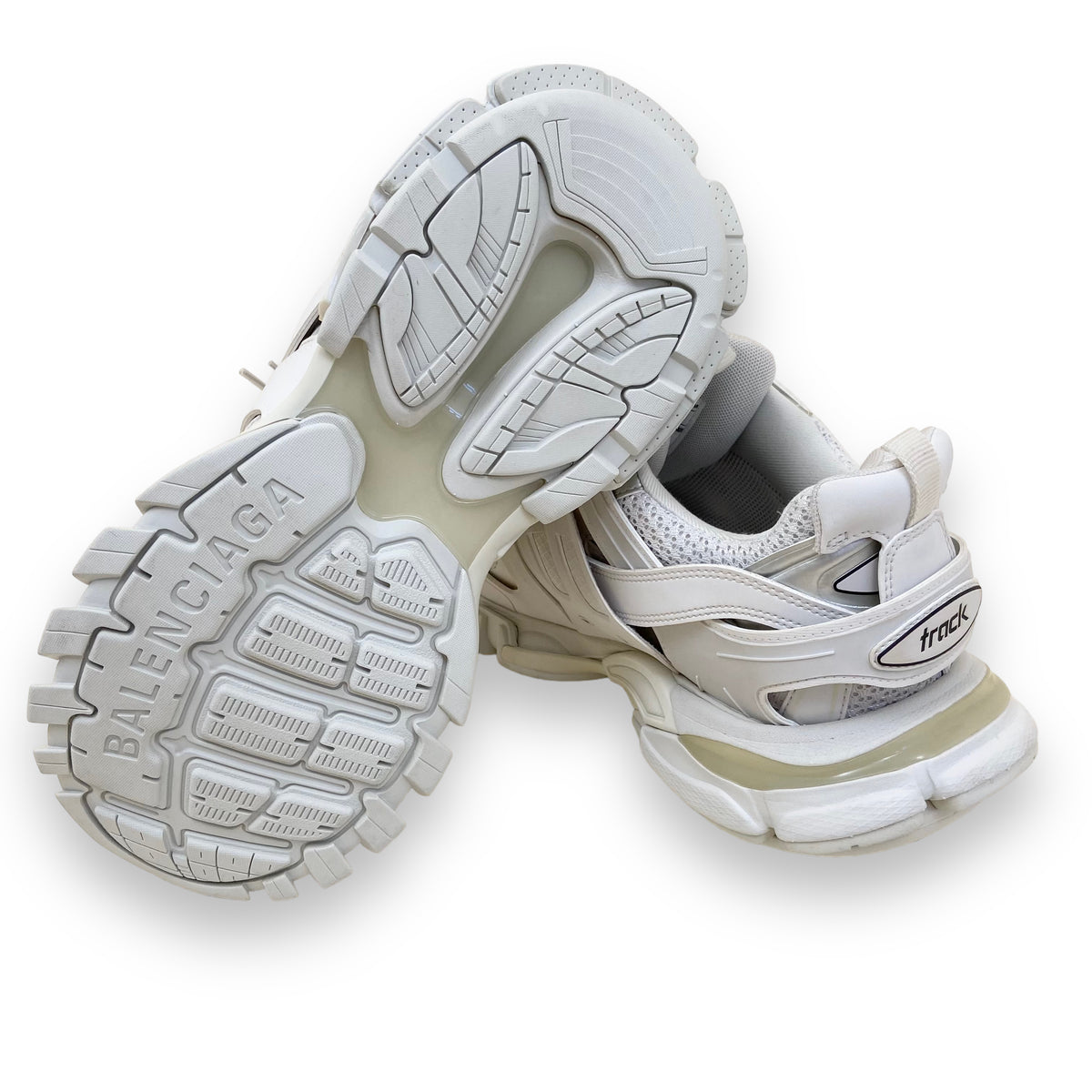 BALENCIAGA TRACK MESH AND NYLON SNEAKERS WHITE UK9