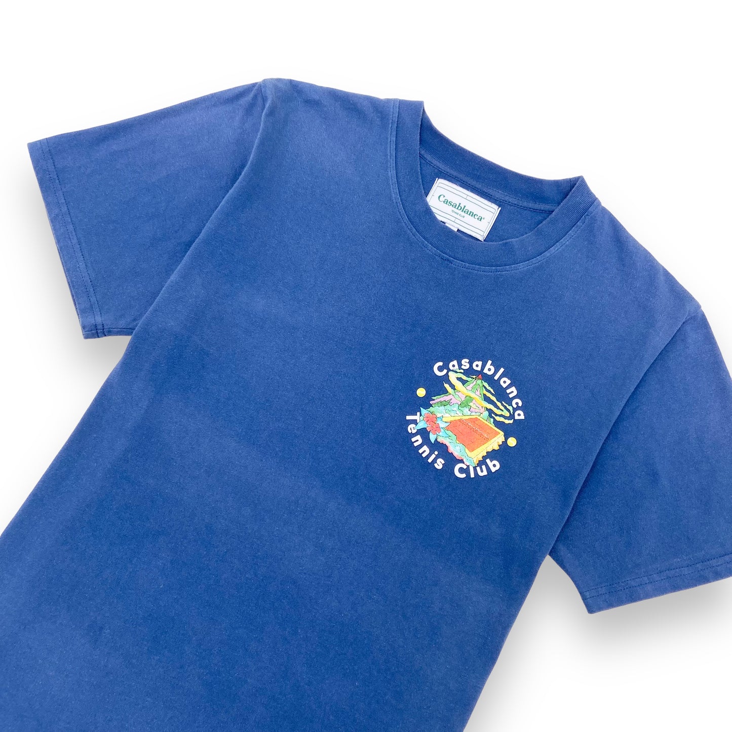 CASABLANCA TENNIS CLUB T-SHIRT NAVY L