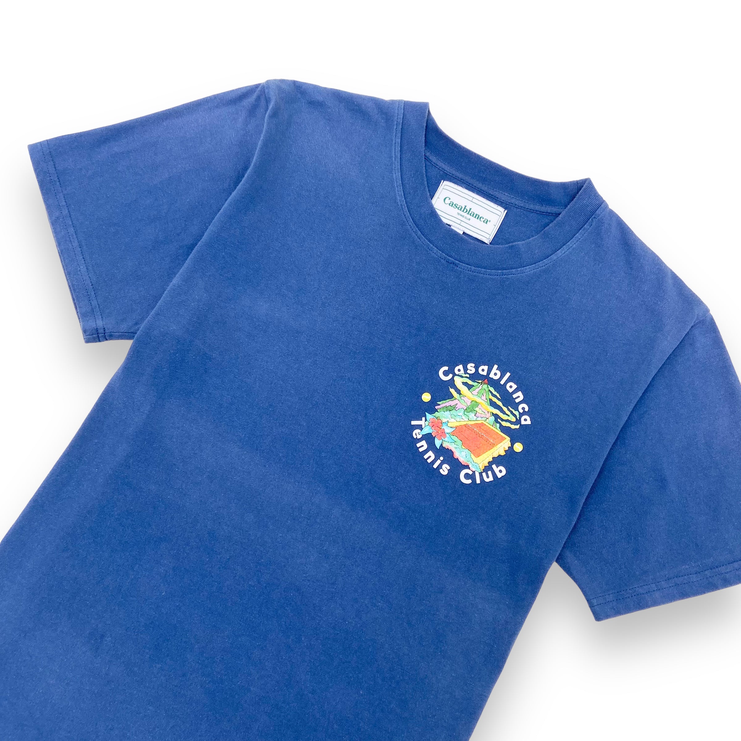 CASABLANCA TENNIS CLUB T-SHIRT NAVY L