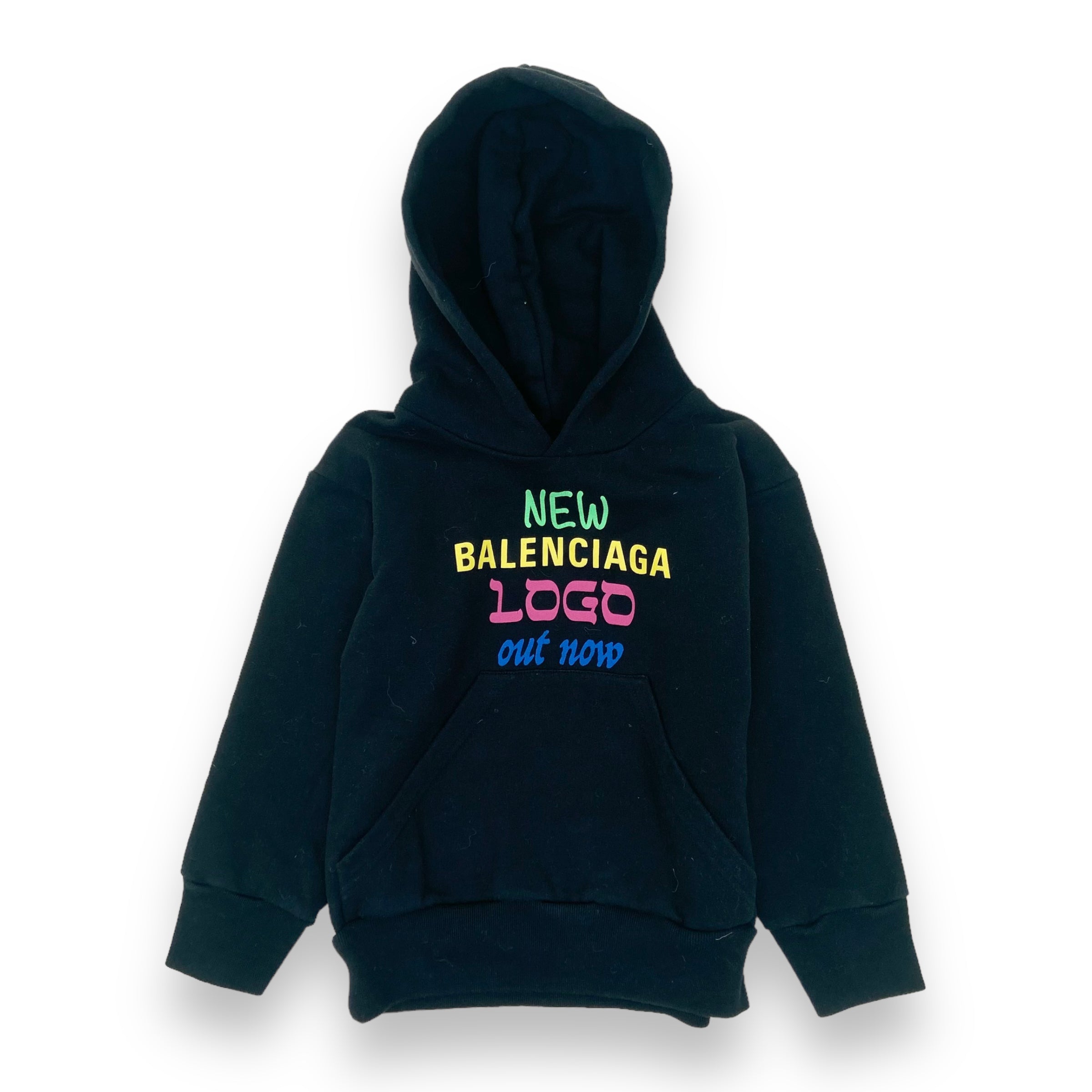 BALENCIAGA NEW LOGO HOODIE BLACK AGE2