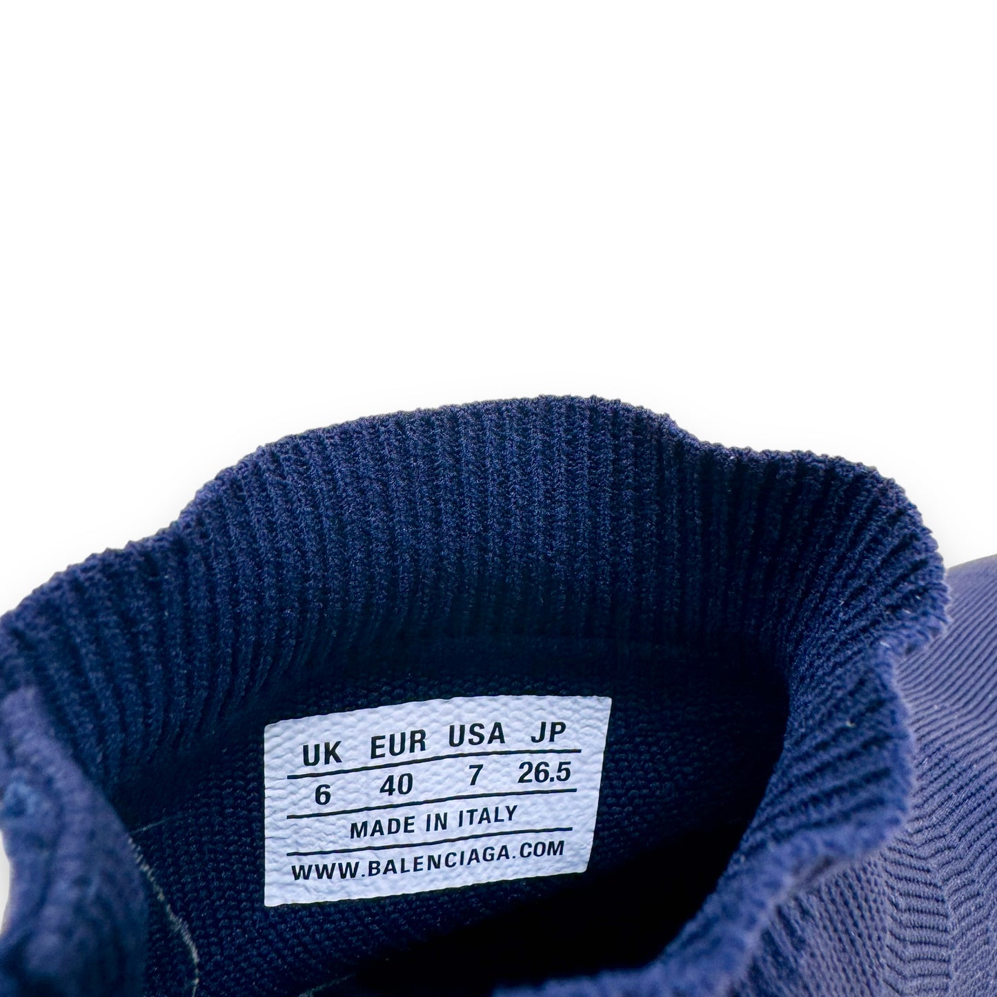 BALENCIAGA SPEED RUNNER SNEAKER NAVY UK6