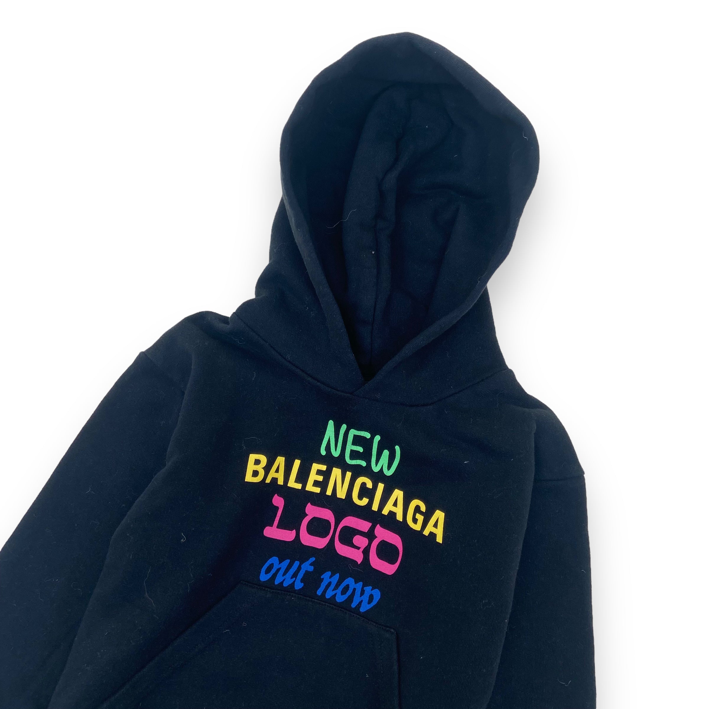 BALENCIAGA NEW LOGO HOODIE BLACK AGE2