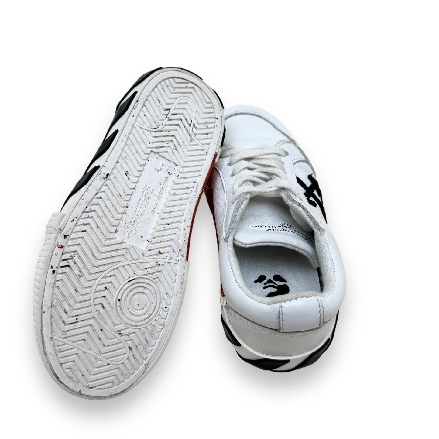 OFF-WHITE LOW TOP LEATHER SNEAKERS WHITE UK11